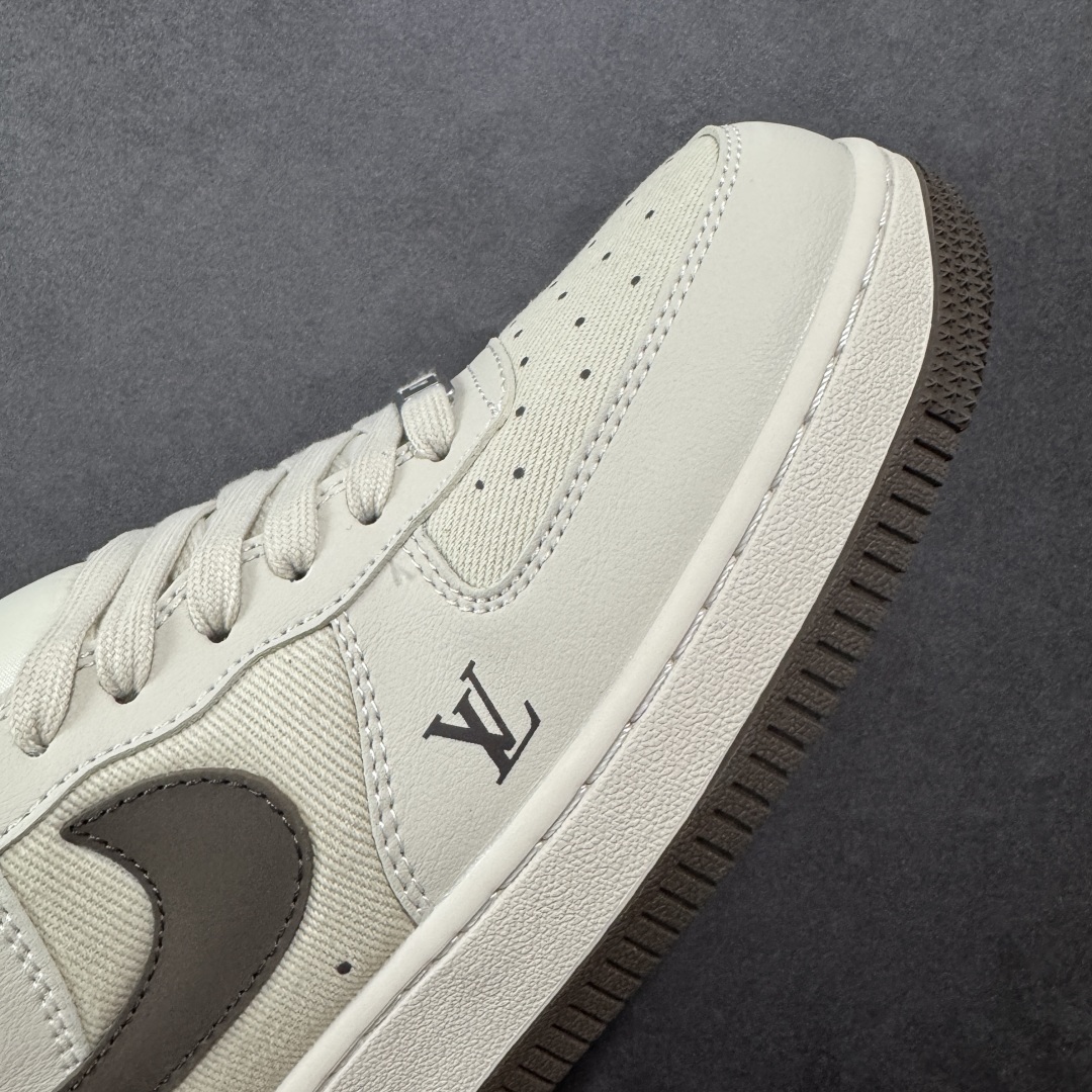 图片[5]-【定制版】Nike Air Force 1\’07 Low LV联名 网面拼接米棕 空军一号低帮休闲板鞋  #原楦头原纸板 原装鞋盒 定制五金配件 内置全掌气垫 原厂鞋底 货号：QW5836-004  尺码：36 36.5 37.5 38 38.5 39 40 40.5 41 42 42.5 43 44 44.5 45-选品中心