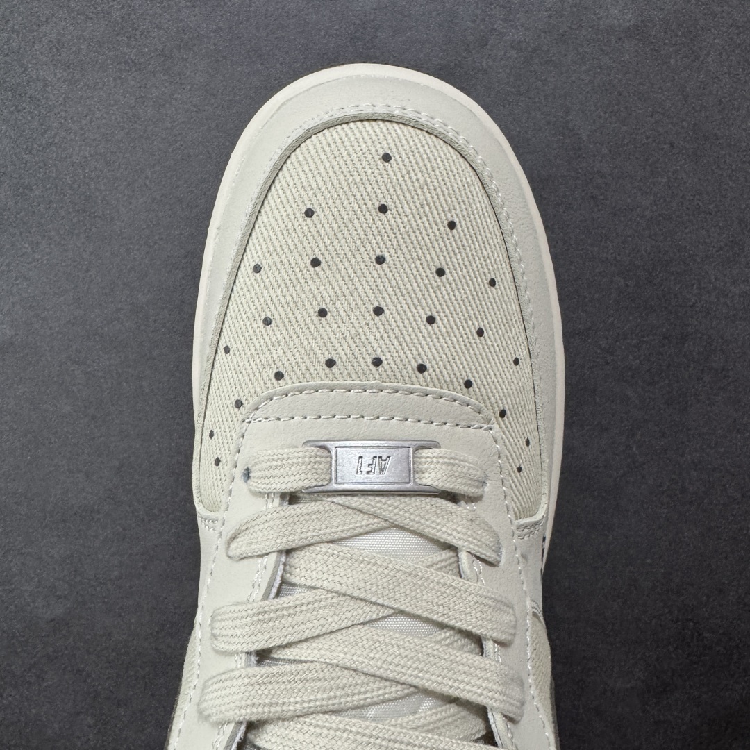 图片[8]-【定制版】Nike Air Force 1\’07 Low LV联名 网面拼接米棕 空军一号低帮休闲板鞋  #原楦头原纸板 原装鞋盒 定制五金配件 内置全掌气垫 原厂鞋底 货号：QW5836-004  尺码：36 36.5 37.5 38 38.5 39 40 40.5 41 42 42.5 43 44 44.5 45-选品中心