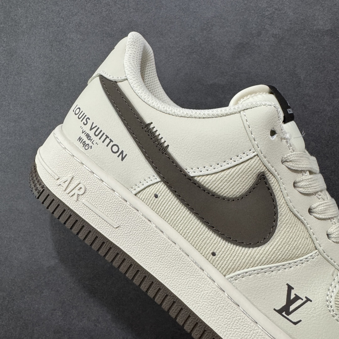 图片[6]-【定制版】Nike Air Force 1\’07 Low LV联名 网面拼接米棕 空军一号低帮休闲板鞋  #原楦头原纸板 原装鞋盒 定制五金配件 内置全掌气垫 原厂鞋底 货号：QW5836-004  尺码：36 36.5 37.5 38 38.5 39 40 40.5 41 42 42.5 43 44 44.5 45-选品中心