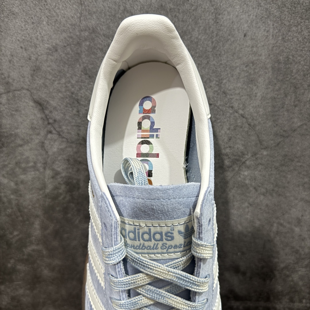 
【渠道纯原版】Adidas Handball Spezial  阿迪达斯经典款牛皮复古休闲板鞋 白蓝生