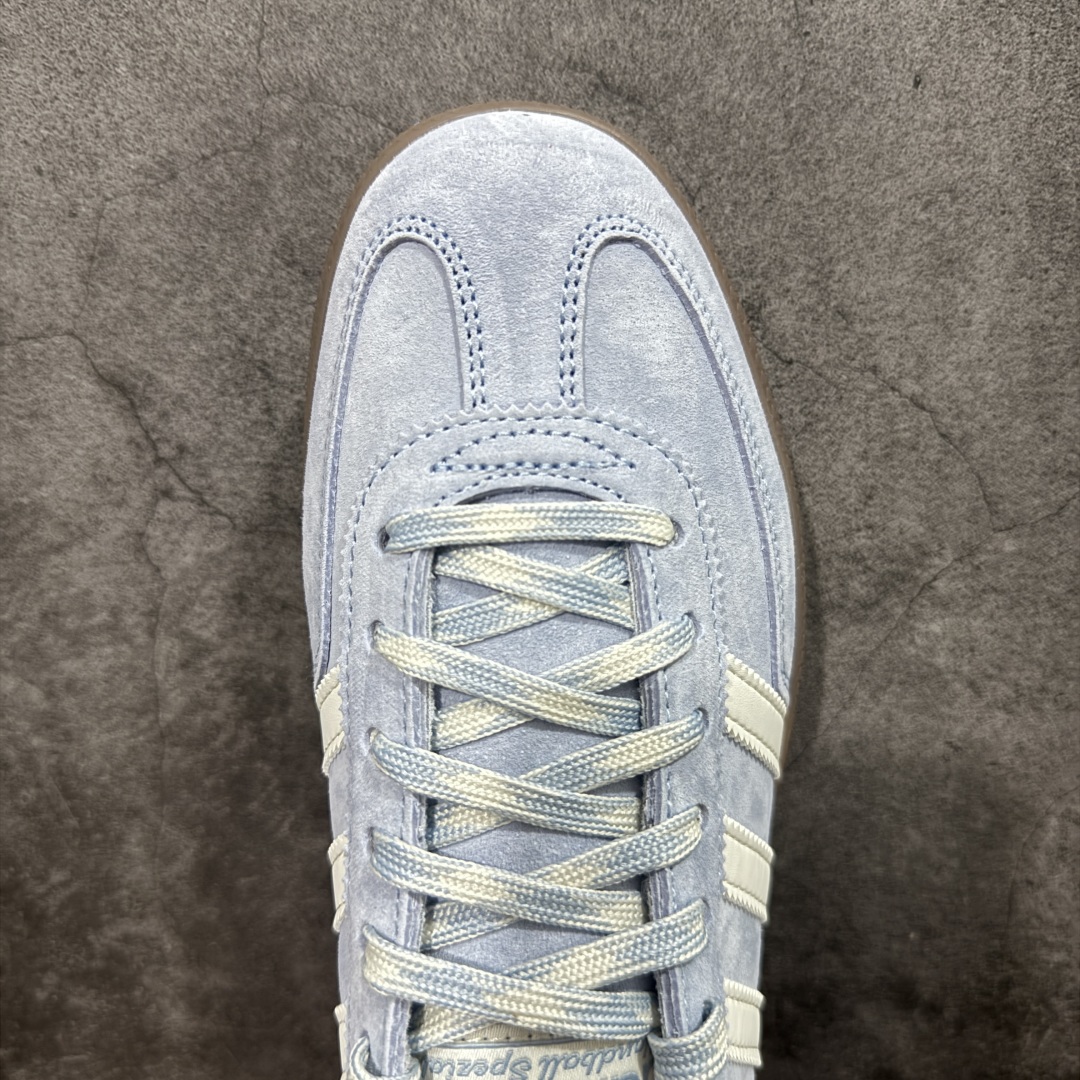 
【渠道纯原版】Adidas Handball Spezial  阿迪达斯经典款牛皮复古休闲板鞋 白蓝生