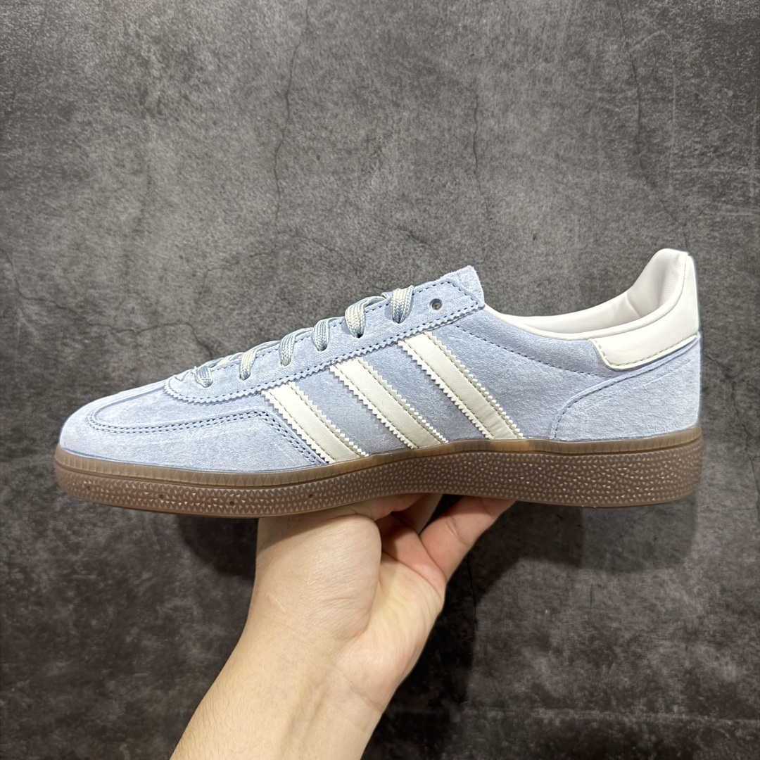 
【渠道纯原版】Adidas Handball Spezial  阿迪达斯经典款牛皮复古休闲板鞋 白蓝生