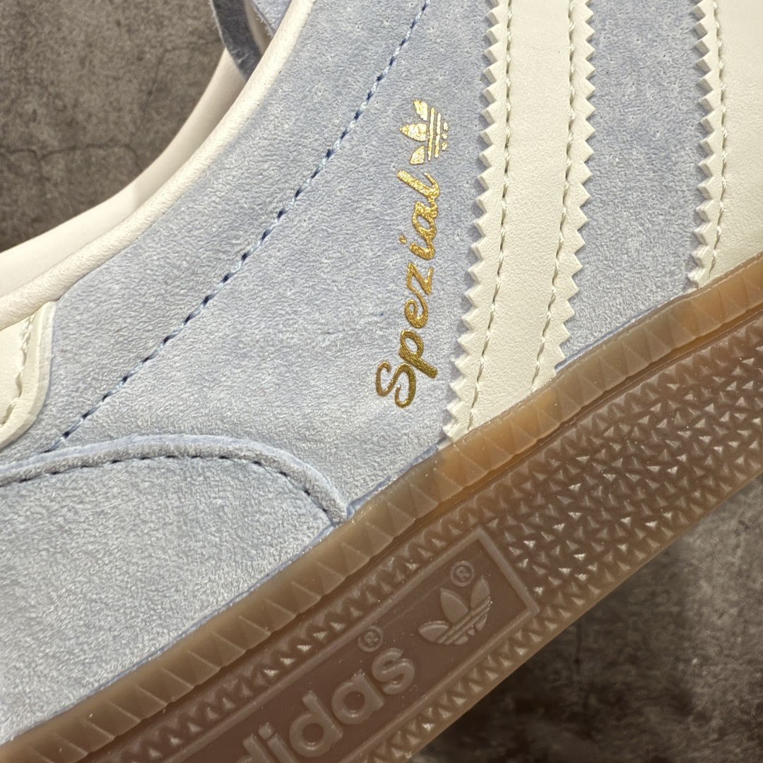 
【渠道纯原版】Adidas Handball Spezial  阿迪达斯经典款牛皮复古休闲板鞋 白蓝生