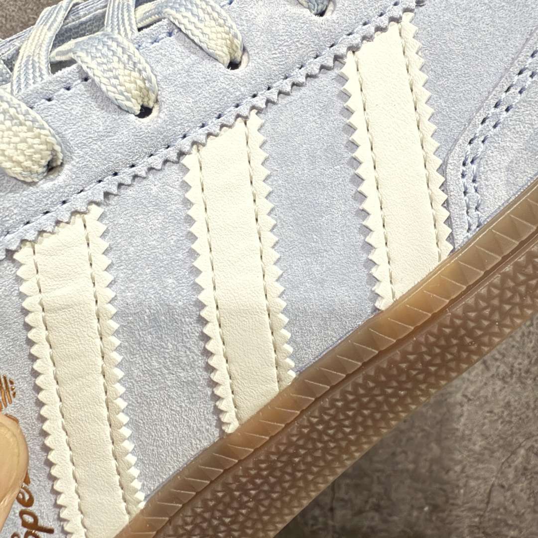
【渠道纯原版】Adidas Handball Spezial  阿迪达斯经典款牛皮复古休闲板鞋 白蓝生