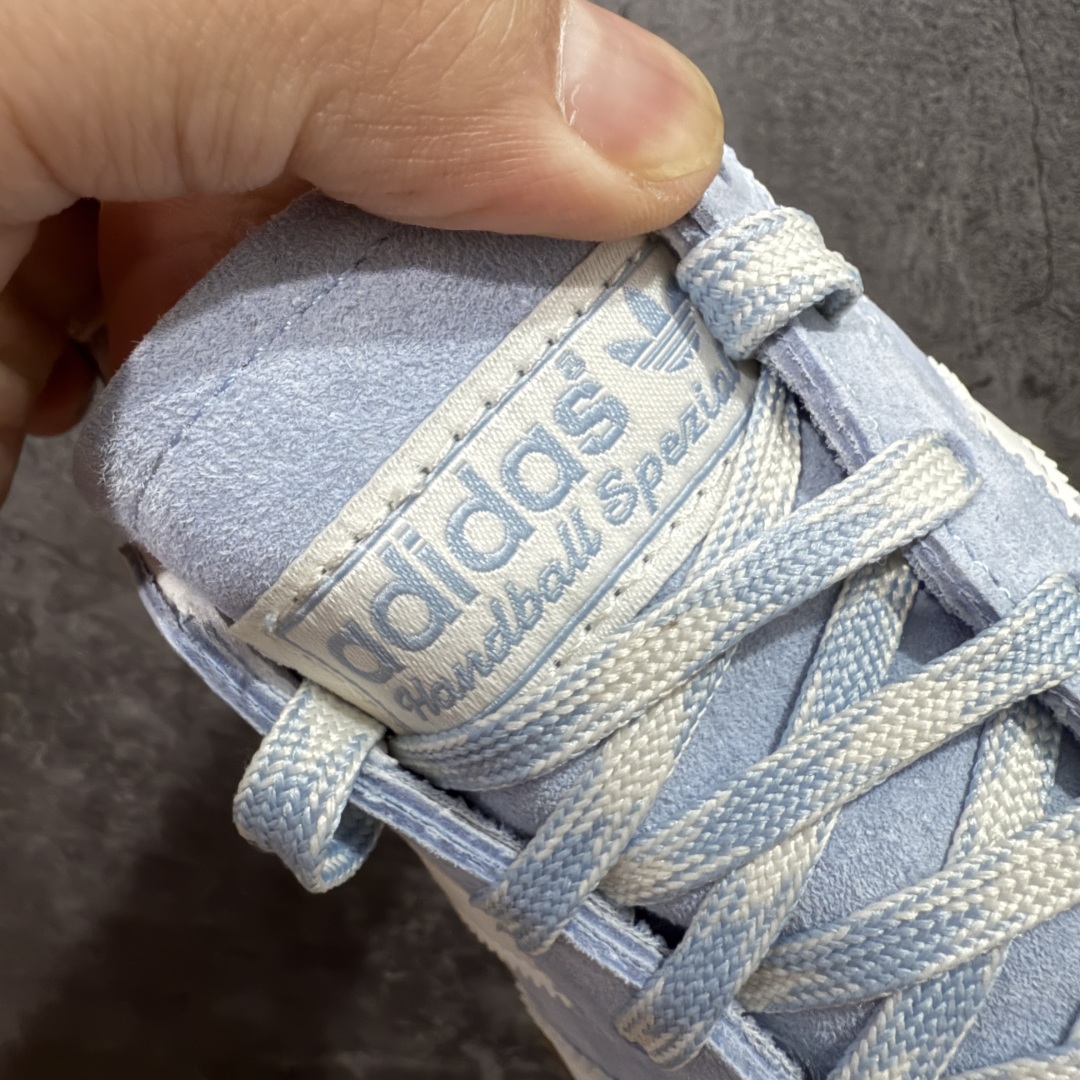 
【渠道纯原版】Adidas Handball Spezial  阿迪达斯经典款牛皮复古休闲板鞋 白蓝生