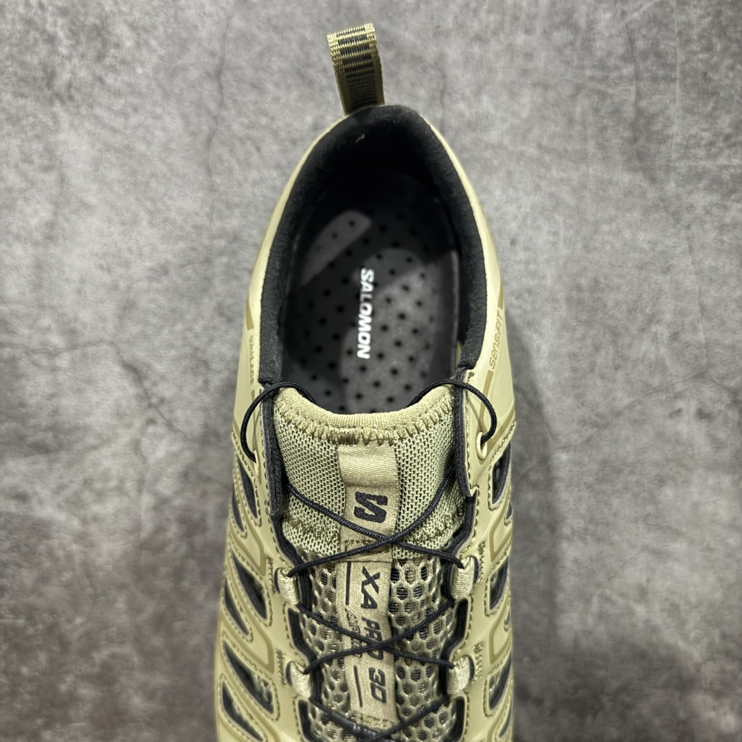图片[8]-【666版本】SALOMON萨洛蒙XA PRO AMPHIB舒适柔软 透气耐磨 溯溪鞋 男女同款 军绿色 绿黑色 纯原外贸平台特供订单 耗时半年巨作 #全套原纸板楦头开发 #原厂特供网布配套加持 #确保原汁原味 完美呈现版型 #原档数据独家私模五层组合大底 #男女鞋同步官方开发至46 #原装Ortholite轻量化鞋垫 #中底布带钢印编号 原厂TPU锁扣 #进口港宝加持 后跟自然饱满 还原公司包裹性 #鞋面采用SENSIFT贴合技术 #全方位贴合包裹脚型 #鞋跟部鞋底牵引设计 #提供强大的抓地性能 #更适应野外崎岖不平的道路 #其3D ADVANCED CHASSIS底盘 材料轻量大化 钉齿设计更具稳定性 防护性 #鞋底易磨损区运用CONTAGRIP高耐磨材料 应对城市硬质路面长距离跑考验 货号：477399 尺码：36 36.5 37.5 38 38.5 39 40 40.5 41 42 42.5 43 44 45 46-选品中心