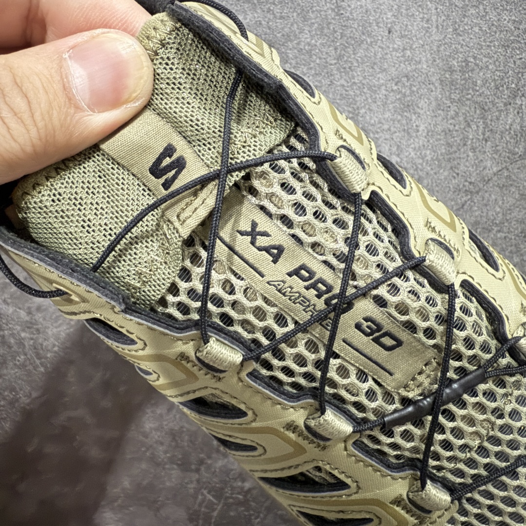 图片[6]-【666版本】SALOMON萨洛蒙XA PRO AMPHIB舒适柔软 透气耐磨 溯溪鞋 男女同款 军绿色 绿黑色 纯原外贸平台特供订单 耗时半年巨作 #全套原纸板楦头开发 #原厂特供网布配套加持 #确保原汁原味 完美呈现版型 #原档数据独家私模五层组合大底 #男女鞋同步官方开发至46 #原装Ortholite轻量化鞋垫 #中底布带钢印编号 原厂TPU锁扣 #进口港宝加持 后跟自然饱满 还原公司包裹性 #鞋面采用SENSIFT贴合技术 #全方位贴合包裹脚型 #鞋跟部鞋底牵引设计 #提供强大的抓地性能 #更适应野外崎岖不平的道路 #其3D ADVANCED CHASSIS底盘 材料轻量大化 钉齿设计更具稳定性 防护性 #鞋底易磨损区运用CONTAGRIP高耐磨材料 应对城市硬质路面长距离跑考验 货号：477399 尺码：36 36.5 37.5 38 38.5 39 40 40.5 41 42 42.5 43 44 45 46-选品中心