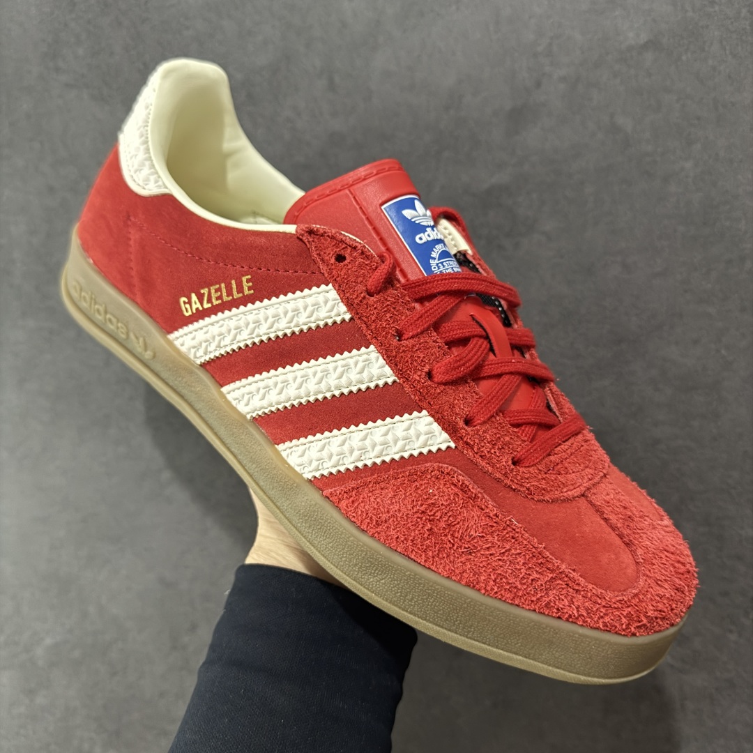 图片[3]-【PZ纯原跑量版】Adidas Originals Gazelle Indoor 防滑低帮T头德训鞋 GZ复古系列 IF1808 纯原福利 工厂超低利润跑量 认准独家/避免混货 市面绝无仅有 全新主推版过验级别/代购级 全部原开发最大还原正品细节 选用市面顶版开发加强/吊打正品版型 全正确翻毛皮/垫片/弓足市面所有炒作嘘头满配 PK市面百元内任意版本/套到什么程度自行对比 市场顶级版本完美还原zp细节，注意区别市场任何版本 尺码：35.5 36 36.5 37 38 38.5 39 40 40.5 41 42 42.5 43 44 44.5 45-选品中心