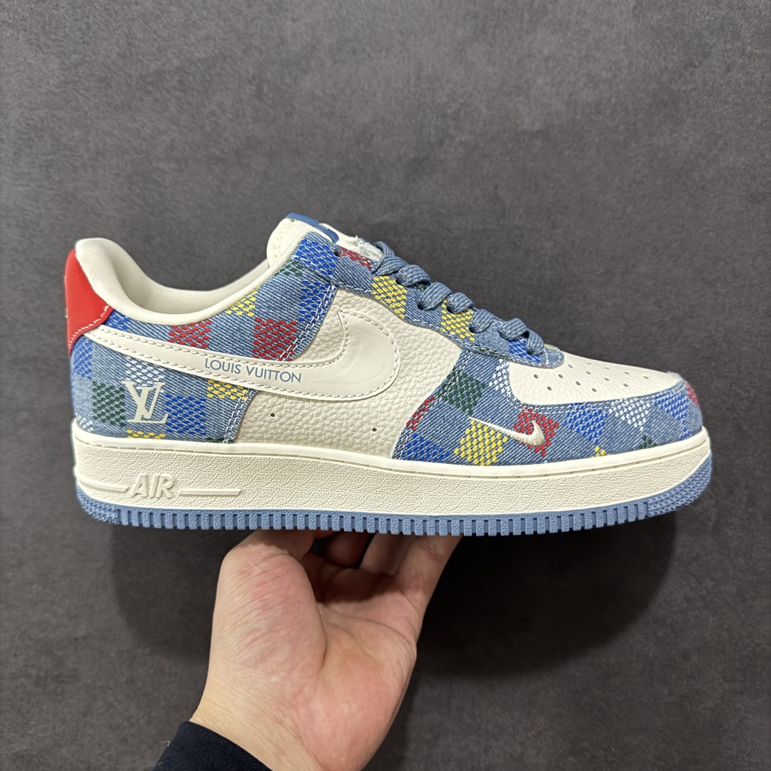 【定制版】海外限量发售!公司级NIke Air Force 1 \'07 Low “LV联名——彩色牛仔”空军一号 低帮 运动鞋 休闲鞋 折边针车 工艺难度大 原楦头原纸板 原装鞋盒 定制五金配件 内置全掌气垫 原厂鞋底 货号:XL1979-101 尺码:36 36.5 37.5 38 38.5 39 40 40.5 41 42 42.5 43 44 44.5 45-选品中心