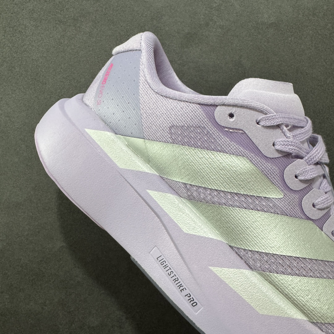 图片[6]-【公司级】Adidas Adizero Evo SL 阿迪超轻透气缓震跑鞋  整体外观造型与adiZero Adios Pro EVO 1非常相似 中底配置方面搭载全掌Lightstrike Pro 鞋面采用透气网面示人 契合日常训练鞋的定位 更加耐用 外底给到了马牌橡胶 及上代竞速旗舰adidas Adizero Adios Pro 3区域分布 货号： JS4447  尺码：36 36.5 37 38 38.5 39 40 40.5 41 42 42.5 43 44 44.5 45-选品中心