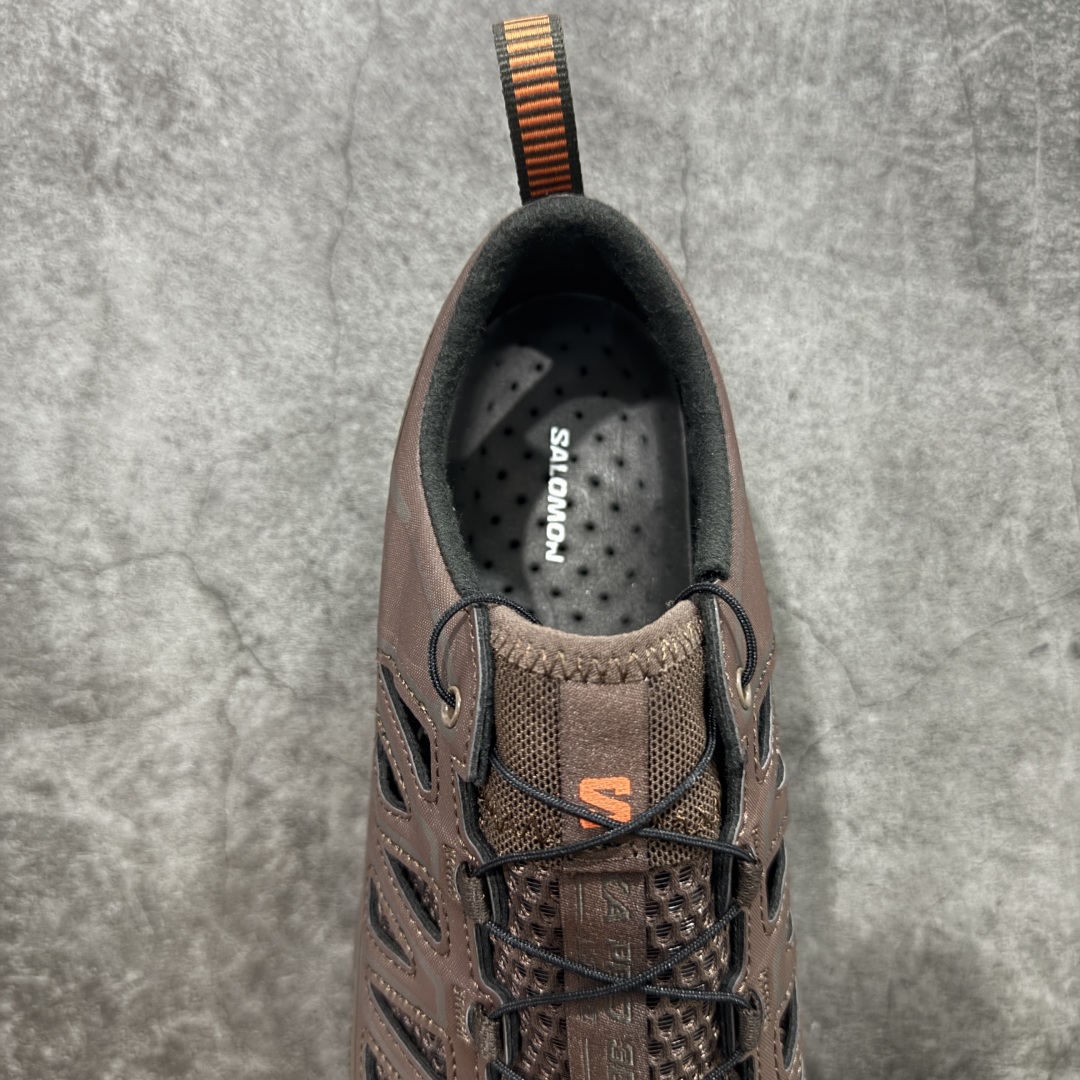 图片[8]-【666版本】SALOMON萨洛蒙XA PRO AMPHIB舒适柔软 透气耐磨 溯溪鞋 男女同款 咖啡色 棕色 纯原外贸平台特供订单 耗时半年巨作 #全套原纸板楦头开发 #原厂特供网布配套加持 #确保原汁原味 完美呈现版型 #原档数据独家私模五层组合大底 #男女鞋同步官方开发至46 #原装Ortholite轻量化鞋垫 #中底布带钢印编号 原厂TPU锁扣 #进口港宝加持 后跟自然饱满 还原公司包裹性 #鞋面采用SENSIFT贴合技术 #全方位贴合包裹脚型 #鞋跟部鞋底牵引设计 #提供强大的抓地性能 #更适应野外崎岖不平的道路 #其3D ADVANCED CHASSIS底盘 材料轻量大化 钉齿设计更具稳定性 防护性 #鞋底易磨损区运用CONTAGRIP高耐磨材料 应对城市硬质路面长距离跑考验 货号：478040 尺码：36 36.5 37.5 38 38.5 39 40 40.5 41 42 42.5 43 44 45 46-选品中心