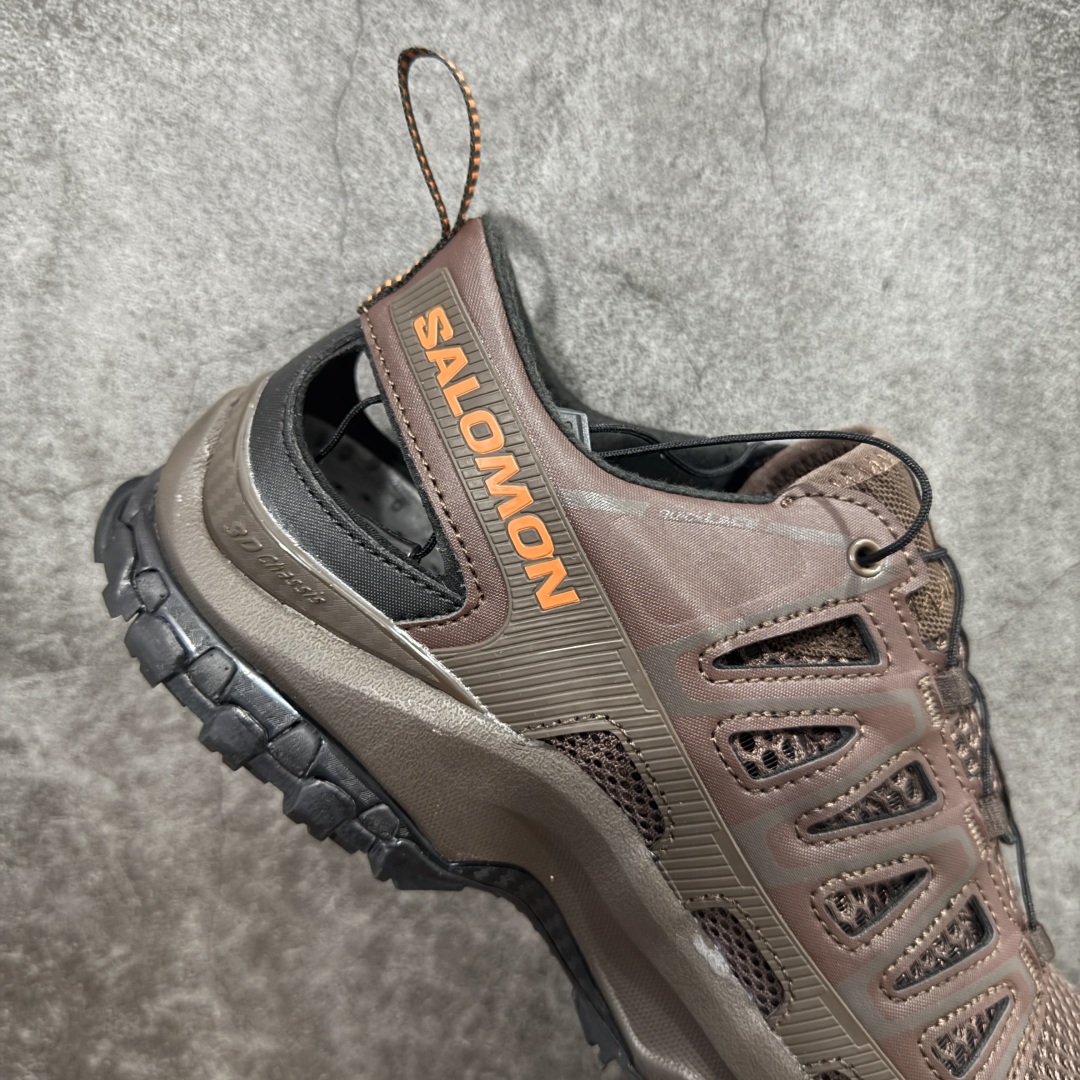 图片[7]-【666版本】SALOMON萨洛蒙XA PRO AMPHIB舒适柔软 透气耐磨 溯溪鞋 男女同款 咖啡色 棕色 纯原外贸平台特供订单 耗时半年巨作 #全套原纸板楦头开发 #原厂特供网布配套加持 #确保原汁原味 完美呈现版型 #原档数据独家私模五层组合大底 #男女鞋同步官方开发至46 #原装Ortholite轻量化鞋垫 #中底布带钢印编号 原厂TPU锁扣 #进口港宝加持 后跟自然饱满 还原公司包裹性 #鞋面采用SENSIFT贴合技术 #全方位贴合包裹脚型 #鞋跟部鞋底牵引设计 #提供强大的抓地性能 #更适应野外崎岖不平的道路 #其3D ADVANCED CHASSIS底盘 材料轻量大化 钉齿设计更具稳定性 防护性 #鞋底易磨损区运用CONTAGRIP高耐磨材料 应对城市硬质路面长距离跑考验 货号：478040 尺码：36 36.5 37.5 38 38.5 39 40 40.5 41 42 42.5 43 44 45 46-选品中心