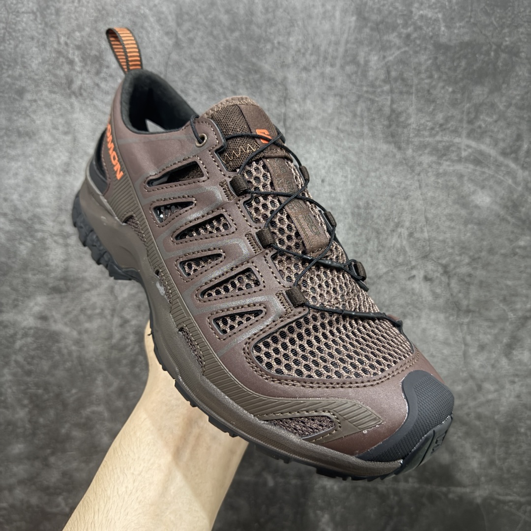 图片[3]-【666版本】SALOMON萨洛蒙XA PRO AMPHIB舒适柔软 透气耐磨 溯溪鞋 男女同款 咖啡色 棕色 纯原外贸平台特供订单 耗时半年巨作 #全套原纸板楦头开发 #原厂特供网布配套加持 #确保原汁原味 完美呈现版型 #原档数据独家私模五层组合大底 #男女鞋同步官方开发至46 #原装Ortholite轻量化鞋垫 #中底布带钢印编号 原厂TPU锁扣 #进口港宝加持 后跟自然饱满 还原公司包裹性 #鞋面采用SENSIFT贴合技术 #全方位贴合包裹脚型 #鞋跟部鞋底牵引设计 #提供强大的抓地性能 #更适应野外崎岖不平的道路 #其3D ADVANCED CHASSIS底盘 材料轻量大化 钉齿设计更具稳定性 防护性 #鞋底易磨损区运用CONTAGRIP高耐磨材料 应对城市硬质路面长距离跑考验 货号：478040 尺码：36 36.5 37.5 38 38.5 39 40 40.5 41 42 42.5 43 44 45 46-选品中心