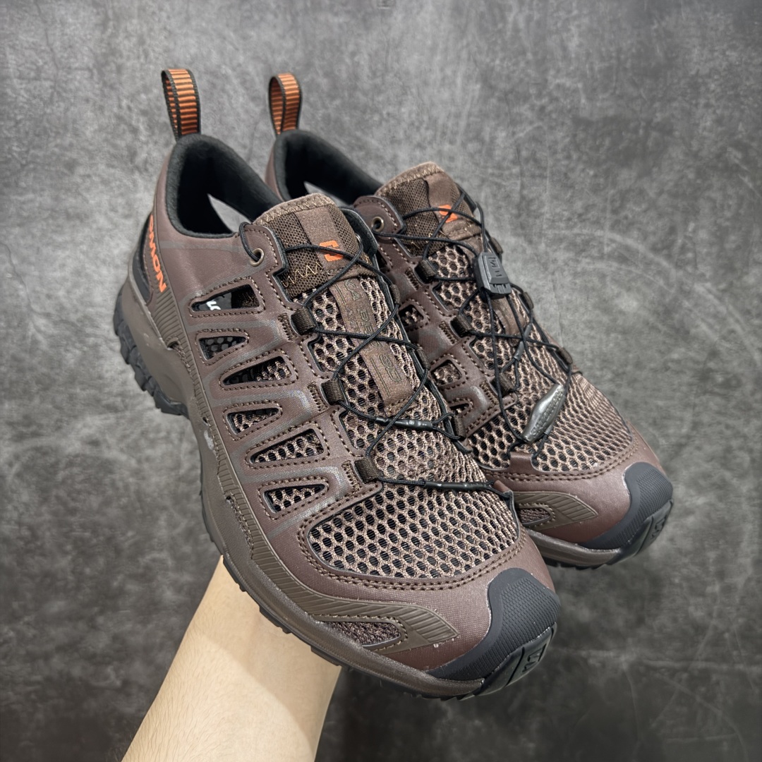 【666版本】SALOMON萨洛蒙XA PRO AMPHIB舒适柔软 透气耐磨 溯溪鞋 男女同款 咖啡色 棕色 纯原外贸平台特供订单 耗时半年巨作 #全套原纸板楦头开发 #原厂特供网布配套加持 #确保原汁原味 完美呈现版型 #原档数据独家私模五层组合大底 #男女鞋同步官方开发至46 #原装Ortholite轻量化鞋垫 #中底布带钢印编号 原厂TPU锁扣 #进口港宝加持 后跟自然饱满 还原公司包裹性 #鞋面采用SENSIFT贴合技术 #全方位贴合包裹脚型 #鞋跟部鞋底牵引设计 #提供强大的抓地性能 #更适应野外崎岖不平的道路 #其3D ADVANCED CHASSIS底盘 材料轻量大化 钉齿设计更具稳定性 防护性 #鞋底易磨损区运用CONTAGRIP高耐磨材料 应对城市硬质路面长距离跑考验 货号：478040 尺码：36 36.5 37.5 38 38.5 39 40 40.5 41 42 42.5 43 44 45 46-选品中心