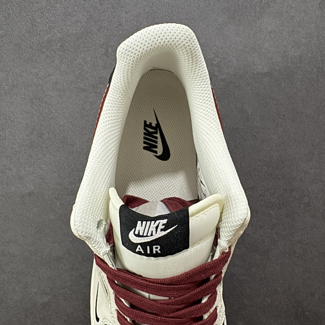 图片[7]-【定制版】Nike Air Force 1\’07 Low Bape联名 米黑拼接酒红 空军一号低帮休闲板鞋 QW5836-007  #原楦头原纸板 原装鞋盒 定制五金配件 内置全掌气垫 原厂鞋底   尺码：36 36.5 37.5 38 38.5 39 40 40.5 41 42 42.5 43 44 44.5 45-选品中心