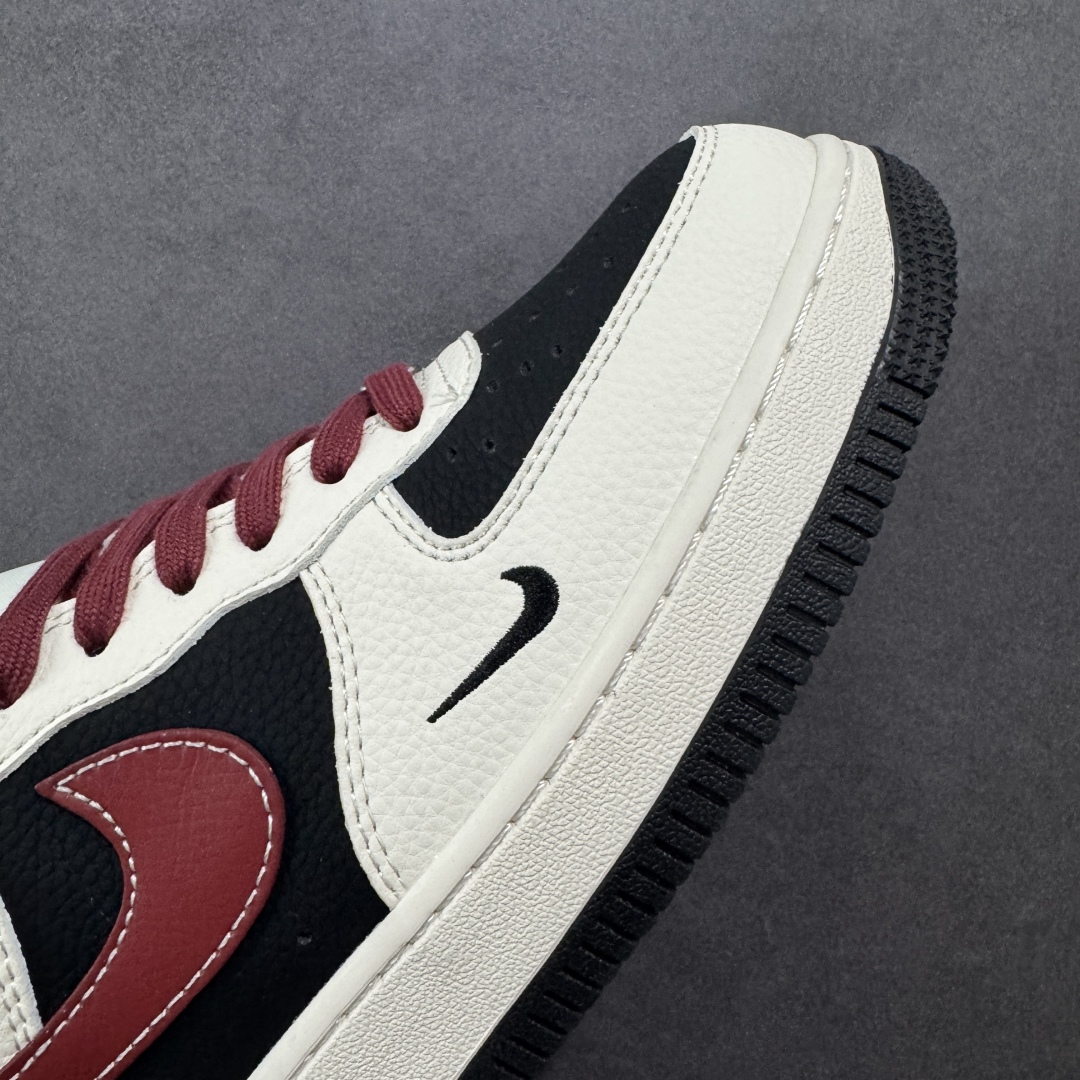 图片[5]-【定制版】Nike Air Force 1\’07 Low Bape联名 米黑拼接酒红 空军一号低帮休闲板鞋 QW5836-007  #原楦头原纸板 原装鞋盒 定制五金配件 内置全掌气垫 原厂鞋底   尺码：36 36.5 37.5 38 38.5 39 40 40.5 41 42 42.5 43 44 44.5 45-选品中心