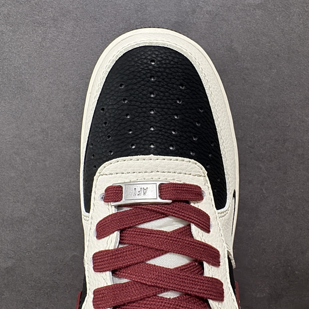 图片[8]-【定制版】Nike Air Force 1\’07 Low Bape联名 米黑拼接酒红 空军一号低帮休闲板鞋 QW5836-007  #原楦头原纸板 原装鞋盒 定制五金配件 内置全掌气垫 原厂鞋底   尺码：36 36.5 37.5 38 38.5 39 40 40.5 41 42 42.5 43 44 44.5 45-选品中心