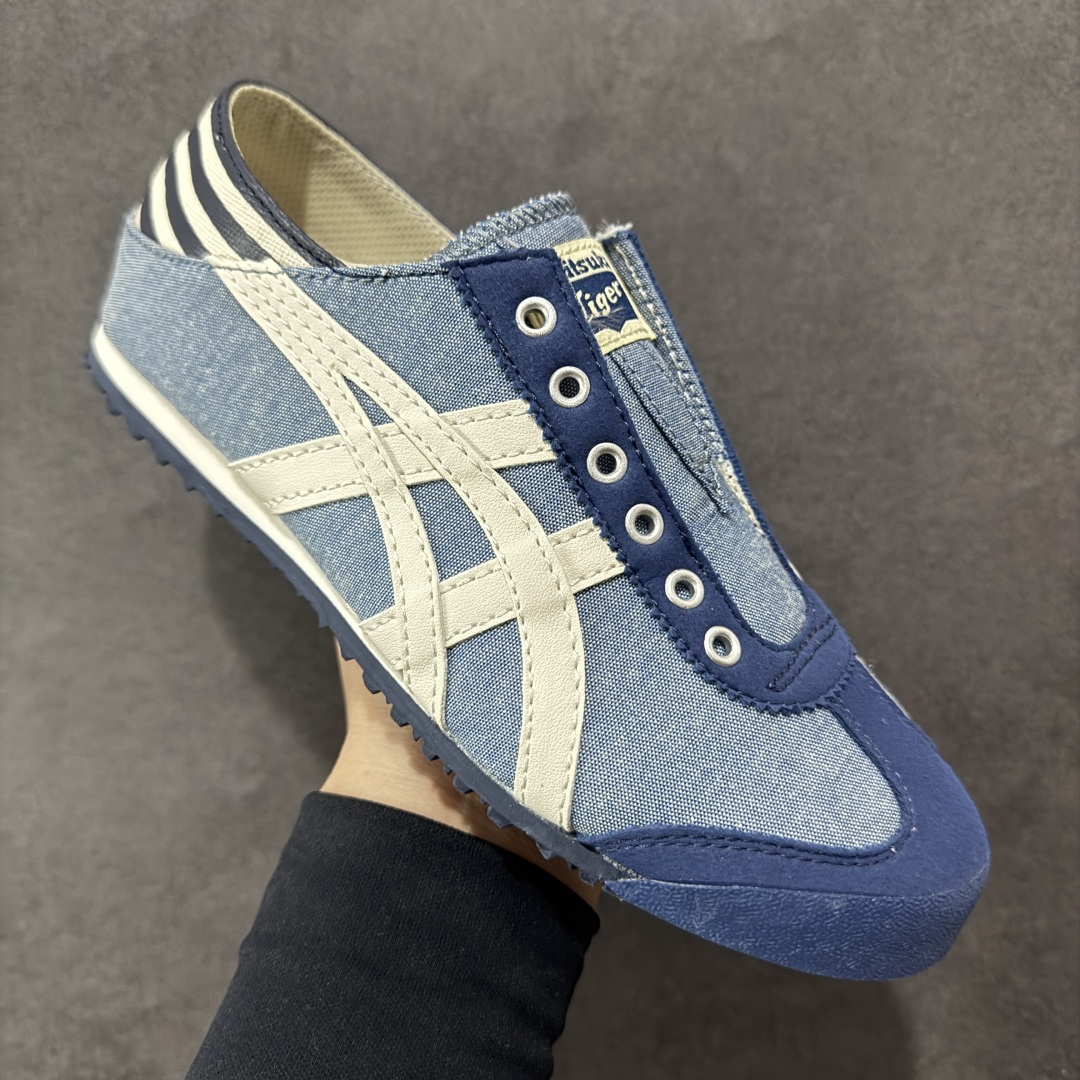 图片[3]-【公司级】全新批次 Onitsuka Tiger 鬼塚虎MEXICO 66 SLIP-ON时尚舒适防滑轻便 低帮生活休闲鞋 尼龙布 原盒原标半码 官方四联吊牌 纸板带钢印中底 乳胶组合鞋垫 支持全方位的对比专柜 尺码：35 36 37 37.5 38 39 39.5 40 40.5 41.5 42 42.5 43.5 44 45-选品中心