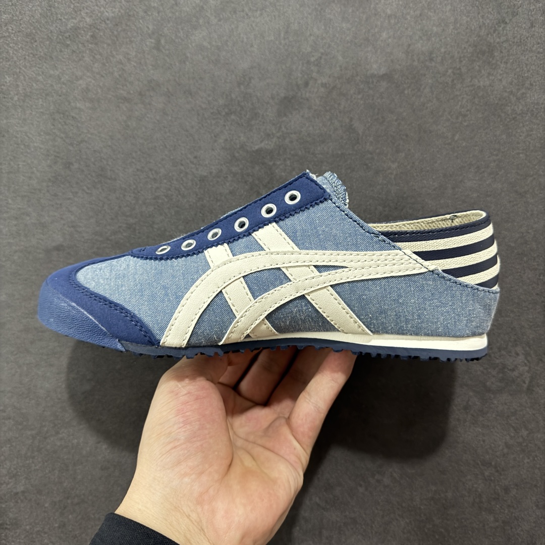 图片[2]-【公司级】全新批次 Onitsuka Tiger 鬼塚虎MEXICO 66 SLIP-ON时尚舒适防滑轻便 低帮生活休闲鞋 尼龙布 原盒原标半码 官方四联吊牌 纸板带钢印中底 乳胶组合鞋垫 支持全方位的对比专柜 尺码：35 36 37 37.5 38 39 39.5 40 40.5 41.5 42 42.5 43.5 44 45-选品中心