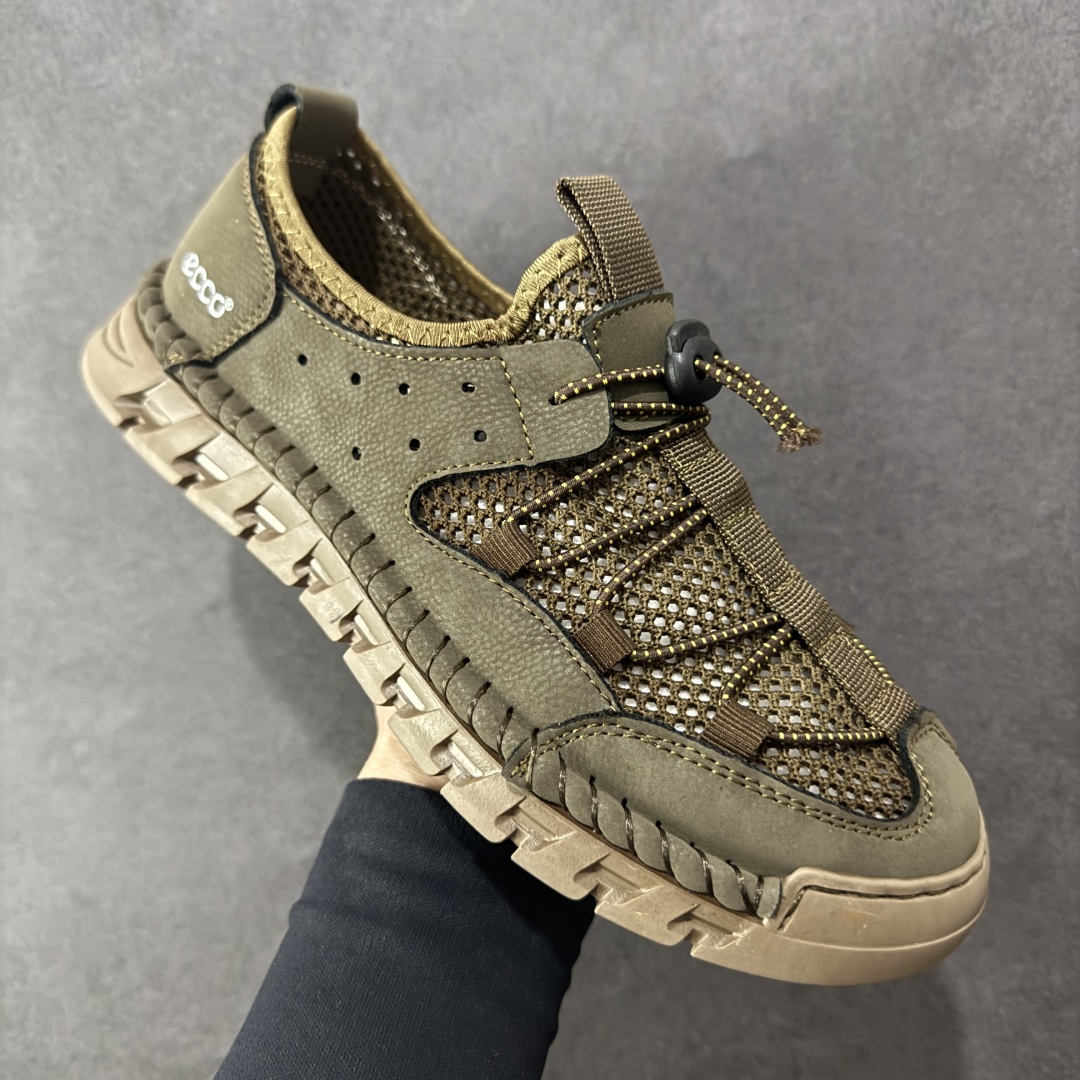 图片[3]-【公司级】ECCO爱步户外休闲凉鞋 运动包头沙滩鞋凉鞋 舒适透气网布鞋 鞋面采用多种材质拼接 透气面料 柔软舒适 清晰质感，贴合脚部，舒心行走 便捷抽绳设计可自由调节松紧 穿脱更便捷 优质柔软内里设计 亲肤贴脚 行走更加舒适 橡胶鞋底 搭配立体纹路 防滑耐磨 时尚新元素 畅享行走 尺码：39 40 41 42 43 44 45（标准码）-选品中心