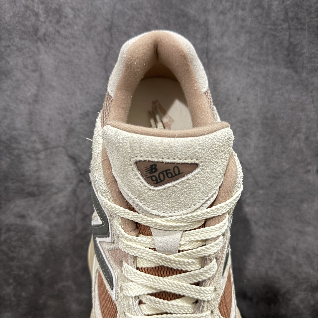图片[8]-【纯原版】 New Balance NB9060 联名款 复古休闲运动慢跑鞋 棕色 U9060CWF 全套原楦原纸板原厂数据开发 进口三明治网面 原装进口翻毛皮料正确绒感卡色 正确中底拉帮中底网布细节 原厂标裁 带紫光防伪 定制后跟透明水晶模块 冲裁组合 大底贴合程度胶水上色把控完美 整洁度挑战全网艺术家 多道序QC把关品质完善 匠心打造 耗时两个月开发完成 工艺极其复杂难度可想而知 新开独立私模大底 全网唯一正确六层组合大底 高端零售专供产物 尺码：36 37 37.5 38 38.5 39 40 40.5 41 42 42.5 43 44 45 46.5-选品中心