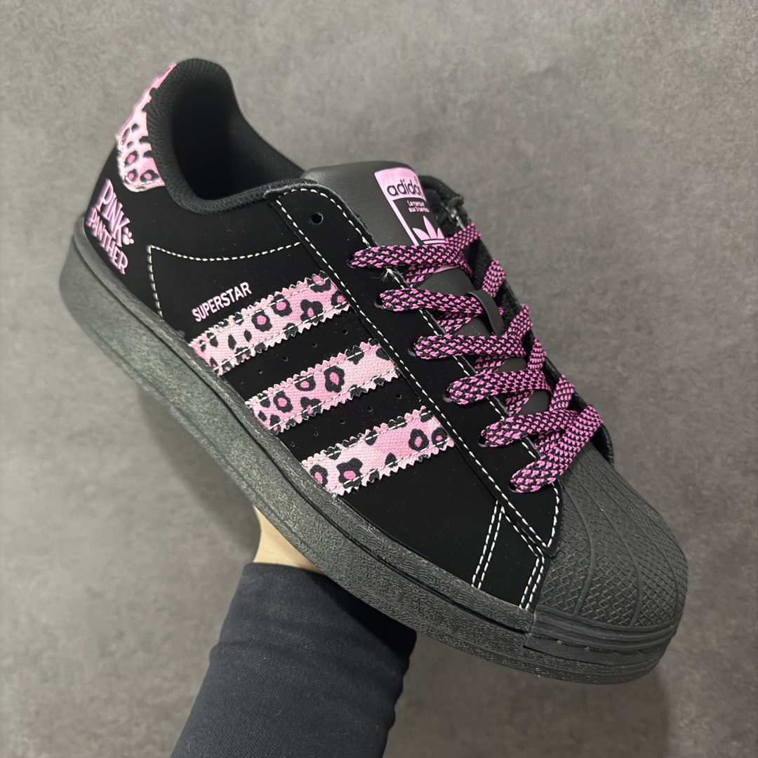 图片[3]-【定制版】AD Originals Superstar x PINK PANTHER 黑粉 采用全新头层拼接皮革材质 后跟采用特色3D立体印字 渠道正品订单 诠释市场最高工艺水平 全鞋进口头层皮料打造 区别市面普通真标版本，进出专柜无压力 货号：AD8018 尺码：36-45-选品中心