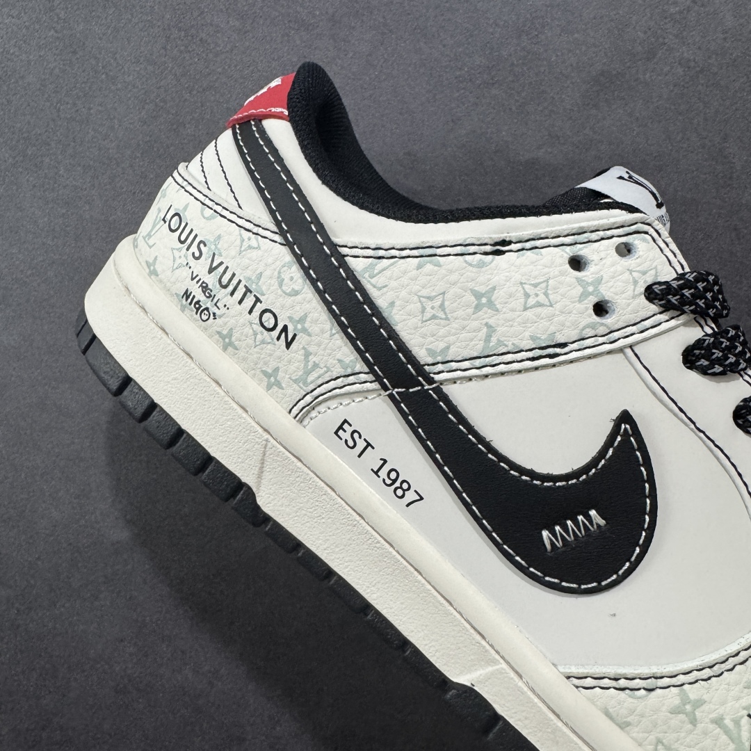 图片[6]-【定制版】Nike SB Dunk Low LV夜光黑底红尾 周年高端定制 低帮休闲板鞋 YX5066-362 #定制鞋盒 大厂纯原品质出货 超高清洁度 皮料切割干净无任何毛边 细节完美 尺码：36 36.5 37.5 38 38.5 39 40 40.5 41 42 42.5 43 44 44.5 45-选品中心