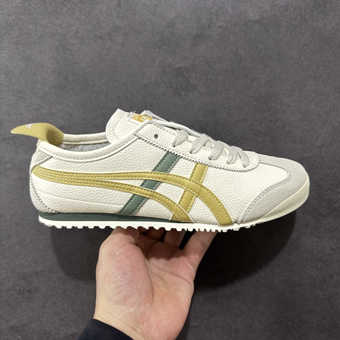 【公司级】Asics Onitsuka Tiger MEXICO 66 亚瑟士鬼冢虎复古经典板鞋 头层材料 质感柔软度满分 长期生产补货永不断码 超成熟稳定的做工品控 原装全套纸板楦头开发 原汁原味 完美呈现版型 私模正确鞋底咬花纹路 一比一鞋头弧度高度鞋身弧度 绝不口嗨 细节品控鞋型随意秒杀市面 原档咬花纹路私模大底 一个单元有六个三角形 总体形拼接呈现花瓣状 官方四联吊牌 原装Ortholite轻量化鞋垫 原盒原配 质保卡 说明书 钢印防尘纸 纸板中底带钢印 乳胶组合鞋垫 支持全方位的对比专柜 产品从款式颜色造型上体现出追求舒适和细节的完美 鞋类更是推崇手工制作的严谨与完美 融舒适性与可穿性的设计风格 注重细节的完美和别致魅力 既保持稳重 又不失轻松的时尚感 尺码：36 37 37.5 38 39 39.5 40 40.5 41.5 42 42.5 43.5 44 45-选品中心