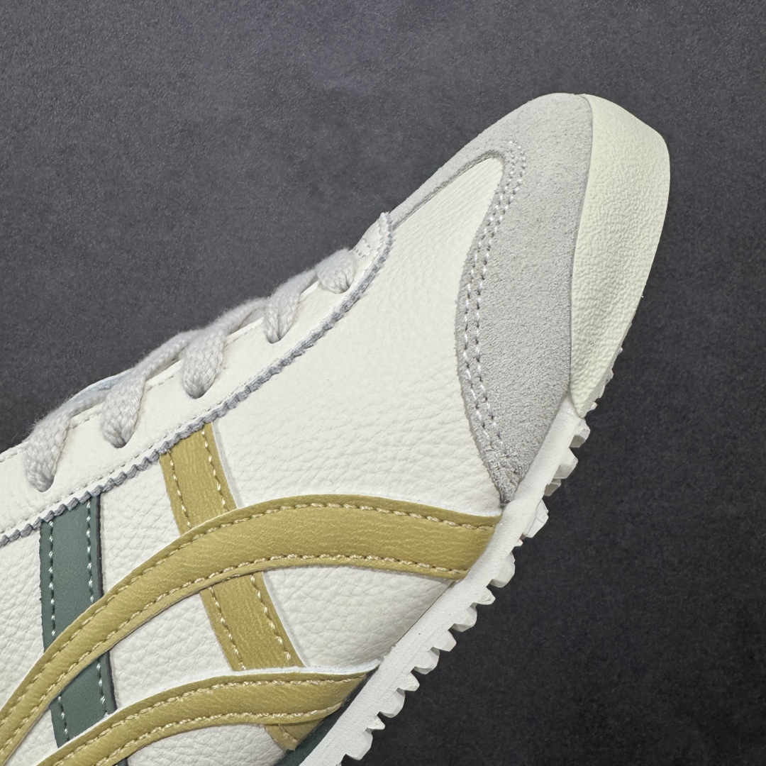 图片[5]-【公司级】Asics Onitsuka Tiger MEXICO 66 亚瑟士鬼冢虎复古经典板鞋 头层材料 质感柔软度满分 长期生产补货永不断码 超成熟稳定的做工品控 原装全套纸板楦头开发 原汁原味 完美呈现版型 私模正确鞋底咬花纹路 一比一鞋头弧度高度鞋身弧度 绝不口嗨 细节品控鞋型随意秒杀市面 原档咬花纹路私模大底 一个单元有六个三角形 总体形拼接呈现花瓣状 官方四联吊牌 原装Ortholite轻量化鞋垫 原盒原配 质保卡 说明书 钢印防尘纸 纸板中底带钢印 乳胶组合鞋垫 支持全方位的对比专柜 产品从款式颜色造型上体现出追求舒适和细节的完美 鞋类更是推崇手工制作的严谨与完美 融舒适性与可穿性的设计风格 注重细节的完美和别致魅力 既保持稳重 又不失轻松的时尚感 尺码：36 37 37.5 38 39 39.5 40 40.5 41.5 42 42.5 43.5 44 45-选品中心