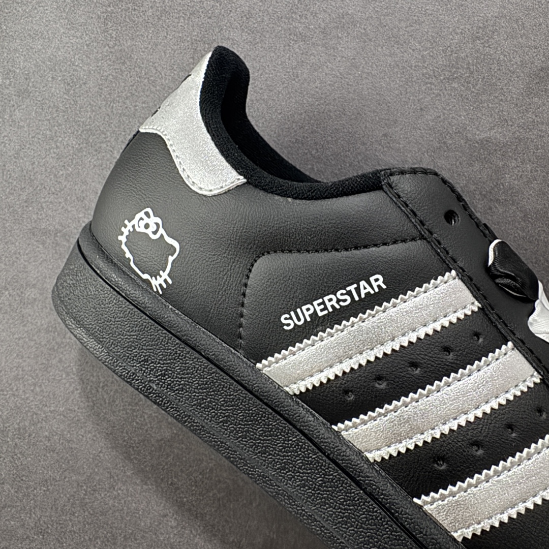 图片[6]-【公司级】阿迪达斯 Adidas Originals Superstar II 联名 凯蒂猫 黑白 经典贝壳头系列 低帮休闲运动板鞋 全配色原鞋开发版型正确原底原料全鞋采用原厂SD皮料重资打造细节无敌清洁度完美诠释最高工艺 货号：JI0079 尺码：36 36.5 37 38 38.5 39 40-选品中心