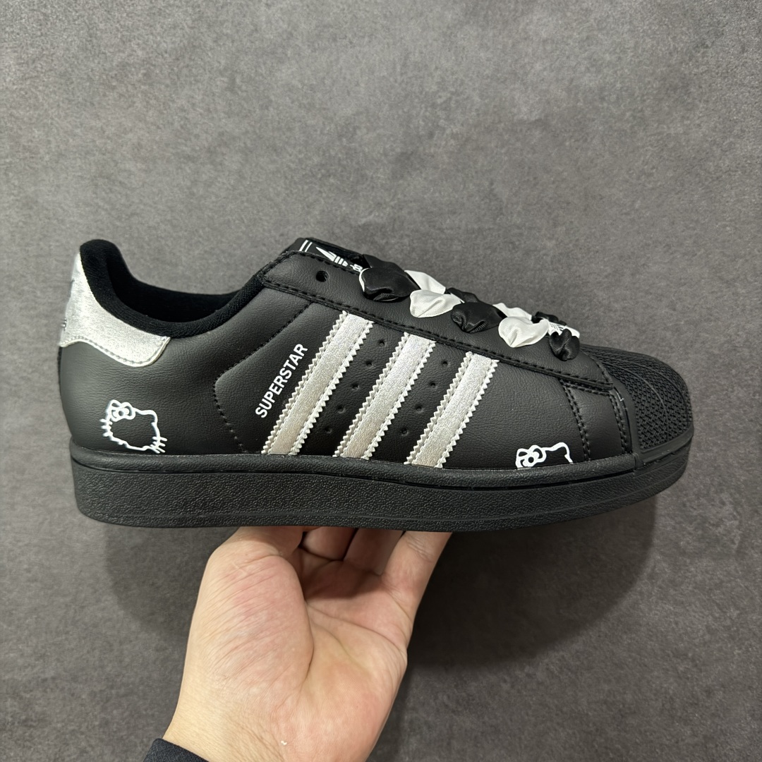 【公司级】阿迪达斯 Adidas Originals Superstar II 联名 凯蒂猫 黑白 经典贝壳头系列 低帮休闲运动板鞋 全配色原鞋开发版型正确原底原料全鞋采用原厂SD皮料重资打造细节无敌清洁度完美诠释最高工艺 货号：JI0079 尺码：36 36.5 37 38 38.5 39 40-选品中心