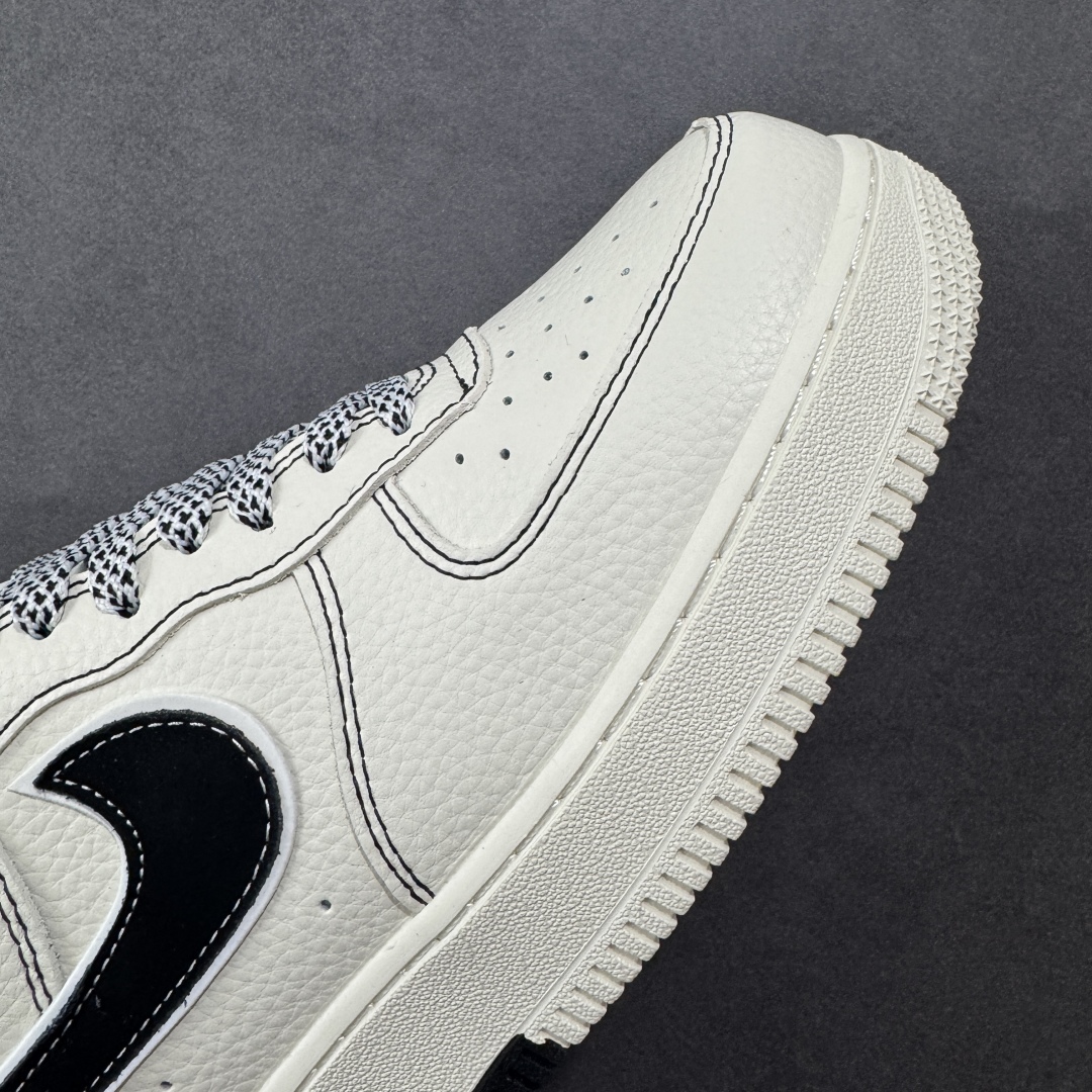 图片[5]-【定制版】Nike Air Force 1\’07 Low 黑线双拼底 空军一号低帮休闲板鞋 KB1688-003  原楦头原纸板 原装鞋盒 定制五金配件 内置全掌气垫 原厂鞋底   尺码：36 36.5 37.5 38 38.5 39 40 40.5 41 42 42.5 43 44 44.5 45-选品中心