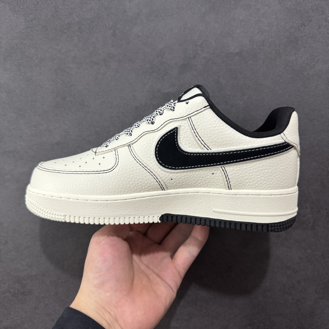 图片[2]-【定制版】Nike Air Force 1\’07 Low 黑线双拼底 空军一号低帮休闲板鞋 KB1688-003  原楦头原纸板 原装鞋盒 定制五金配件 内置全掌气垫 原厂鞋底   尺码：36 36.5 37.5 38 38.5 39 40 40.5 41 42 42.5 43 44 44.5 45-选品中心
