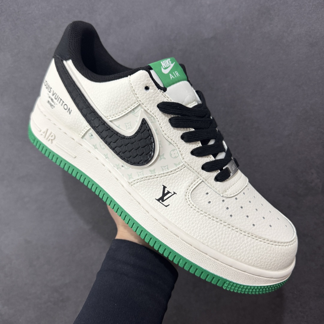图片[3]-【定制版】Nike Air Force 1\’07 Low LV联名 米黑鳞纹绿底 空军一号低帮休闲板鞋 QW5836-008  #原楦头原纸板 原装鞋盒 定制五金配件 内置全掌气垫 原厂鞋底   尺码：36 36.5 37.5 38 38.5 39 40 40.5 41 42 42.5 43 44 44.5 45-选品中心