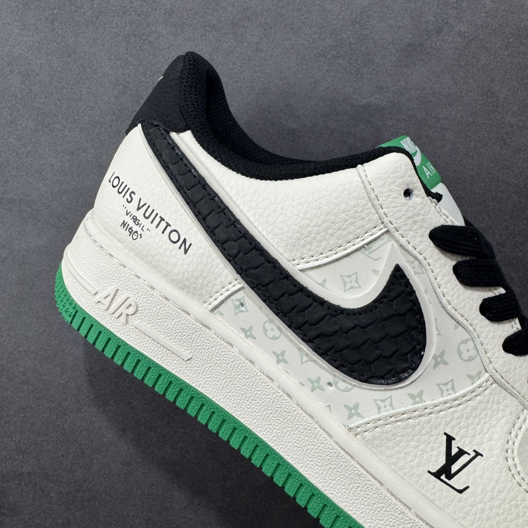 图片[6]-【定制版】Nike Air Force 1\’07 Low LV联名 米黑鳞纹绿底 空军一号低帮休闲板鞋 QW5836-008  #原楦头原纸板 原装鞋盒 定制五金配件 内置全掌气垫 原厂鞋底   尺码：36 36.5 37.5 38 38.5 39 40 40.5 41 42 42.5 43 44 44.5 45-选品中心