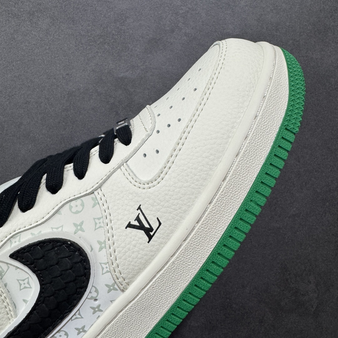 图片[5]-【定制版】Nike Air Force 1\’07 Low LV联名 米黑鳞纹绿底 空军一号低帮休闲板鞋 QW5836-008  #原楦头原纸板 原装鞋盒 定制五金配件 内置全掌气垫 原厂鞋底   尺码：36 36.5 37.5 38 38.5 39 40 40.5 41 42 42.5 43 44 44.5 45-选品中心