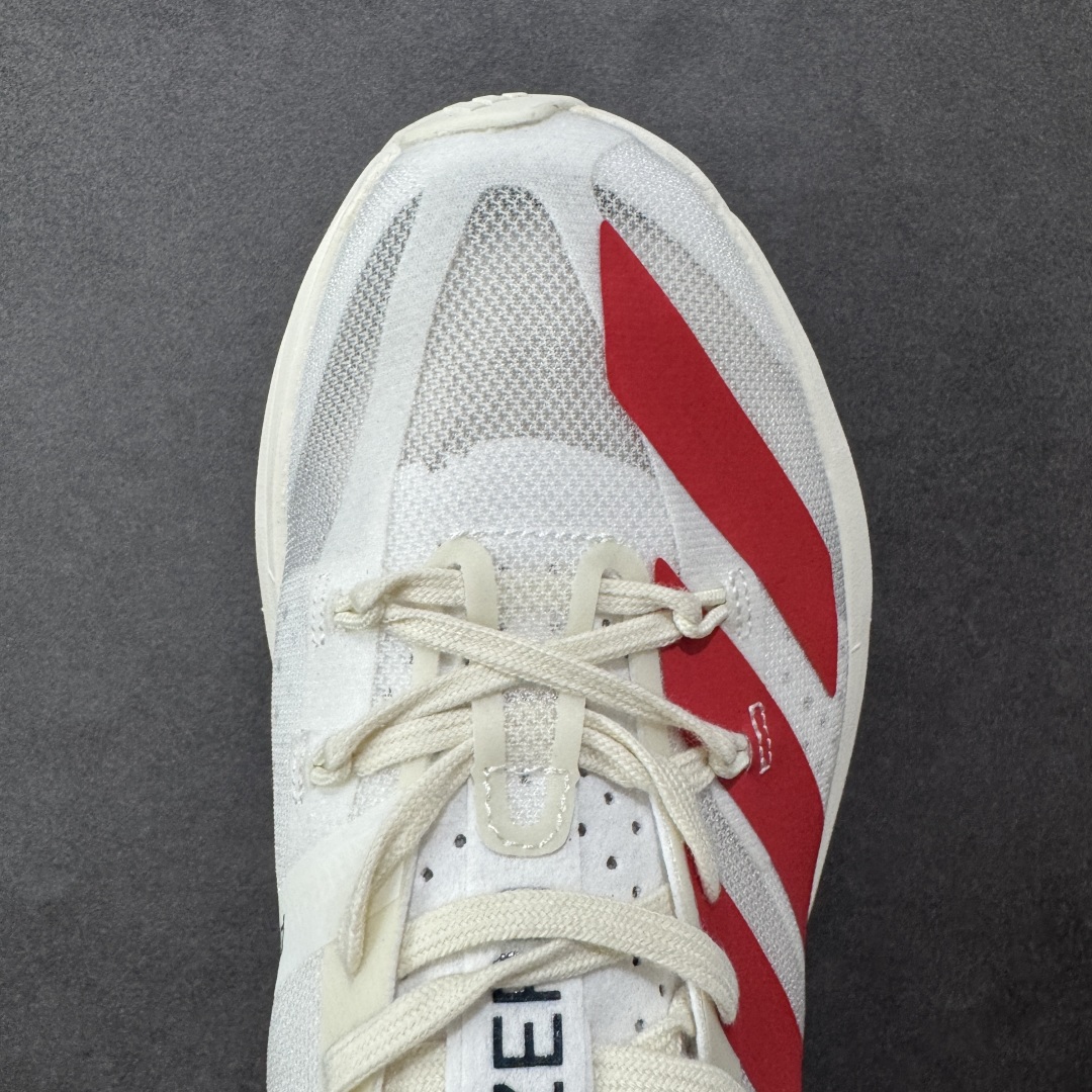 图片[8]-【HD真碳组合底】adidas Adizero Adios Pro 3 舒适百搭减震防滑耐磨 低帮 碳板 马拉松跑步鞋 波士顿3代夏季透气网眼竞速跑鞋 GW7261 延续爪型玻璃纤维推进系统 进化为全掌式的ENERGY RODS 2.0 从脚跟到脚趾的一体成形设计 强化整体推进力 提升速度表现 升级透气鞋面更具支撑性 利用ENGINEERED MESH技术进行不同密度织纹 强化支撑性 更使用50%以上的回收材料製成 减低塑料浪费 此外变薄的鞋舌为前掌提供更多空间 提供跑者更好的穿着感受 马牌轮胎大底耐磨性佳 大底全掌采用耐磨的Continental马牌轮胎大底 在各种环境下保有良好抓地力 尺码：36-45-选品中心