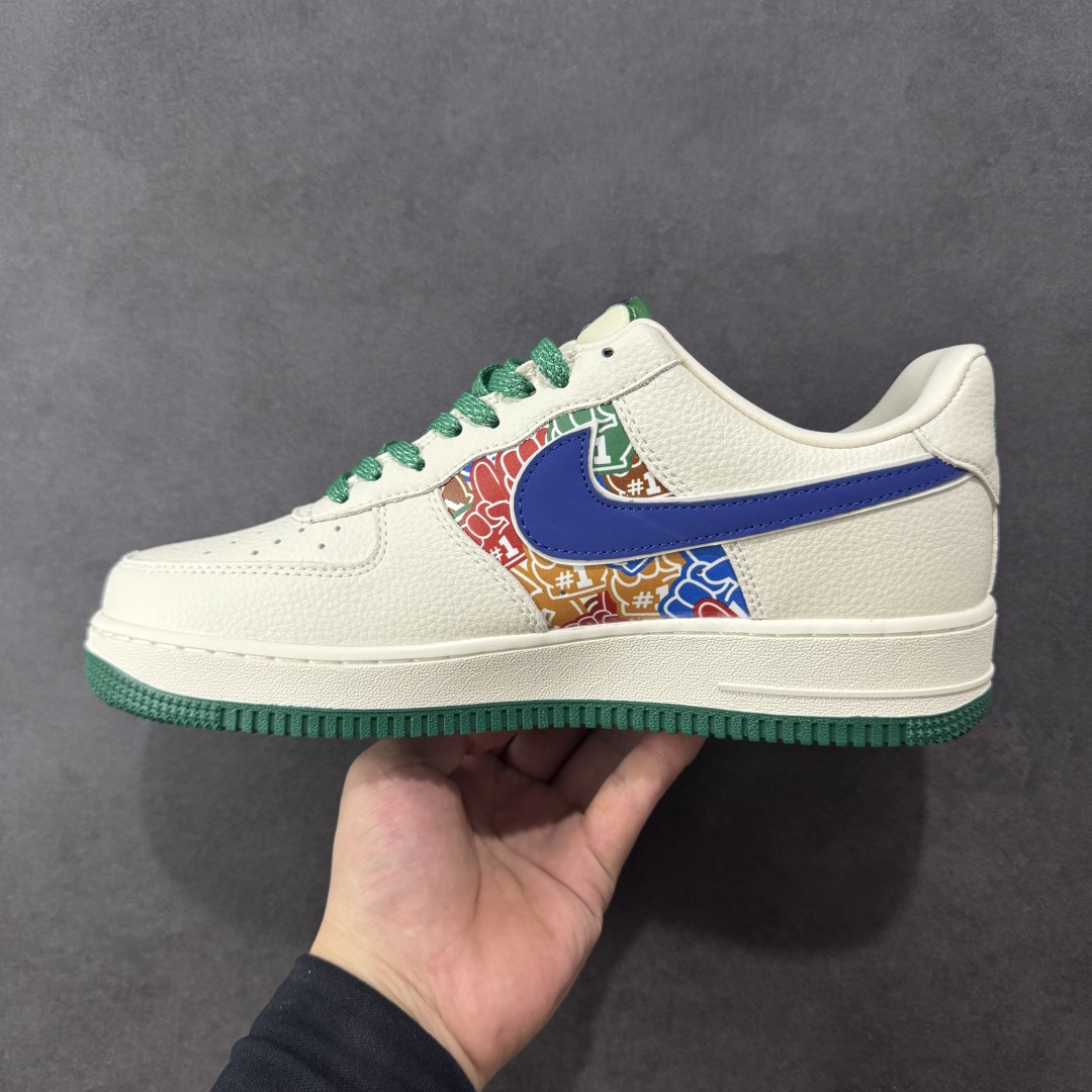 图片[2]-【定制版】Nike Air Force 1\’07 Low 米蓝绿拼接 空军一号低帮休闲板鞋 KJ1688-001  #原楦头原纸板 原装鞋盒 定制五金配件 内置全掌气垫 原厂鞋底   尺码：36 36.5 37.5 38 38.5 39 40 40.5 41 42 42.5 43 44 44.5 45-选品中心