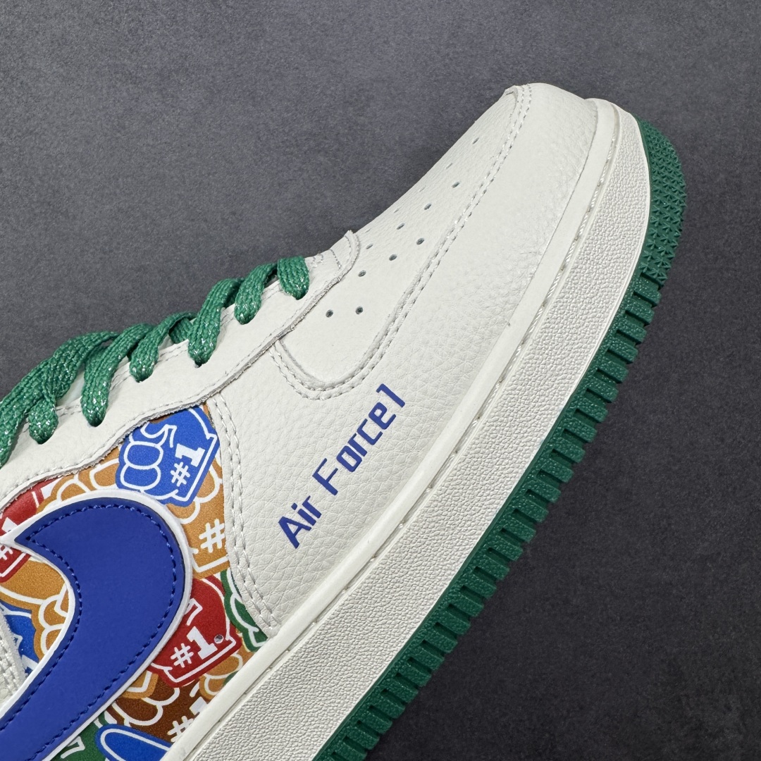 图片[5]-【定制版】Nike Air Force 1\’07 Low 米蓝绿拼接 空军一号低帮休闲板鞋 KJ1688-001  #原楦头原纸板 原装鞋盒 定制五金配件 内置全掌气垫 原厂鞋底   尺码：36 36.5 37.5 38 38.5 39 40 40.5 41 42 42.5 43 44 44.5 45-选品中心