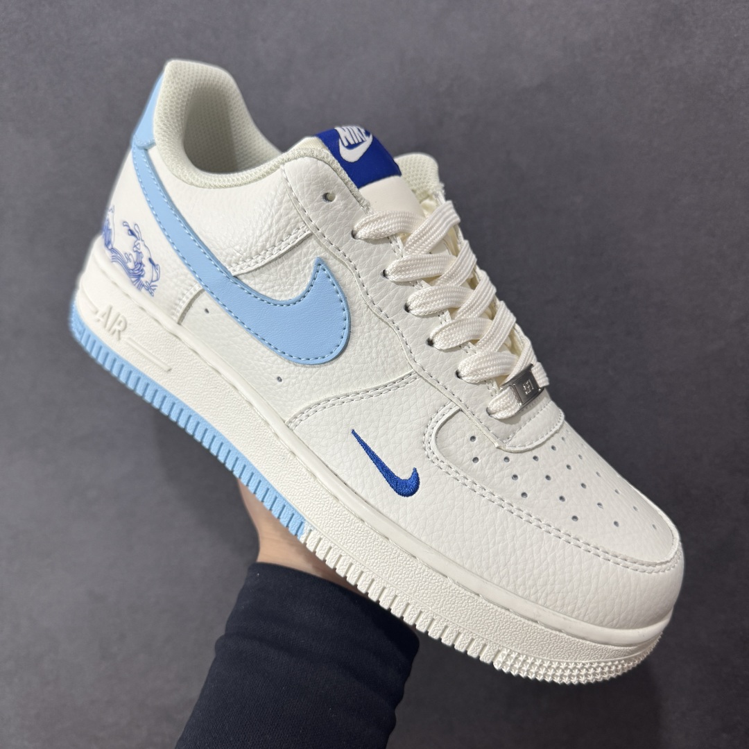 图片[3]-【定制版】Nike Air Force 1\’07 Low 米蓝浪花 空军一号低帮休闲板鞋 CS5288-027  #原楦头原纸板 原装鞋盒 定制五金配件 内置全掌气垫 原厂鞋底   尺码：36 36.5 37.5 38 38.5 39 40 40.5 41 42 42.5 43 44 44.5 45-选品中心