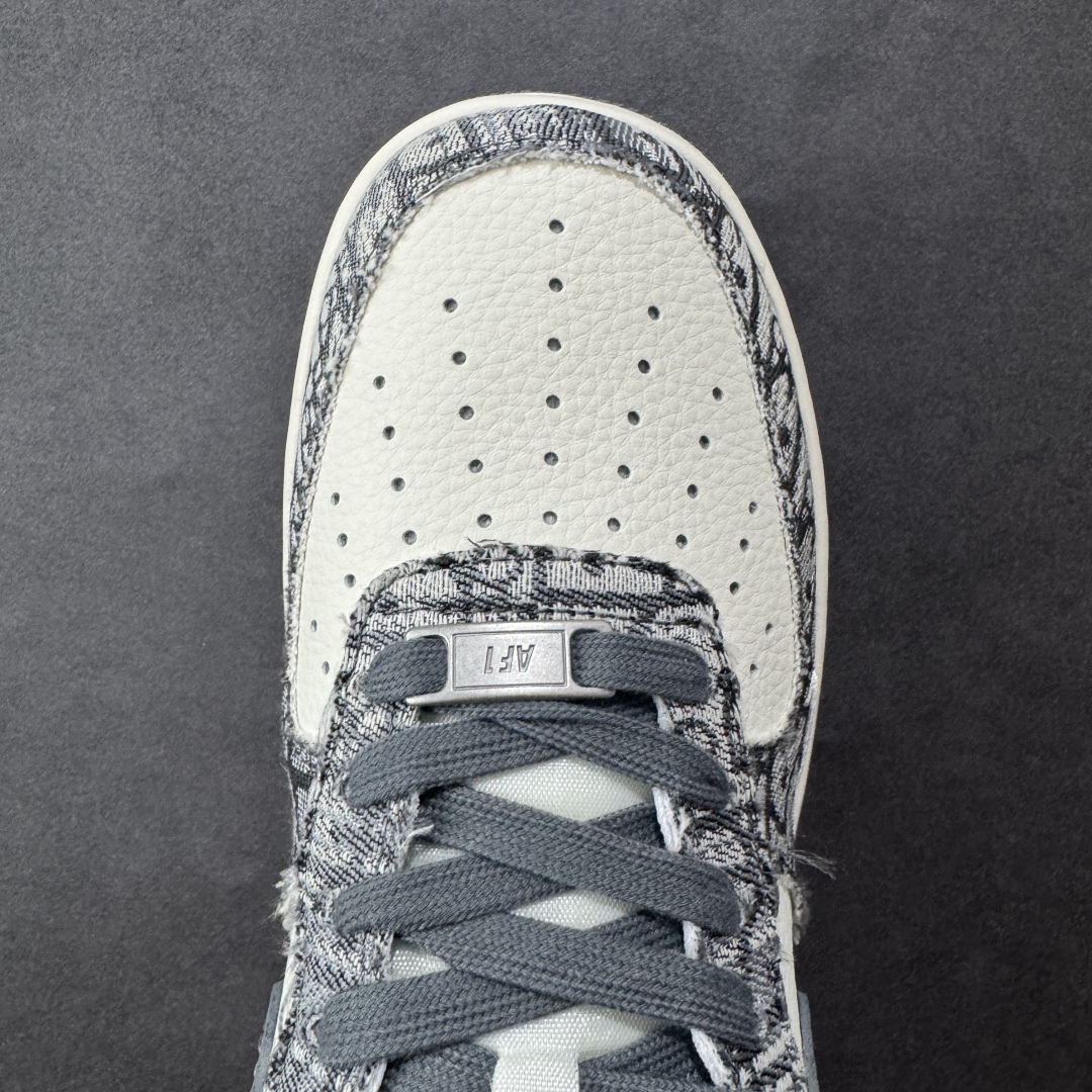 图片[8]-【定制版】Nike Air Force 1\’07 Low 迪奥联名 灰花纹织布 空军一号低帮休闲板鞋 XS1958-580  #原楦头原纸板 原装鞋盒 定制五金配件 内置全掌气垫 原厂鞋底   尺码：36 36.5 37.5 38 38.5 39 40 40.5 41 42 42.5 43 44 44.5 45-选品中心