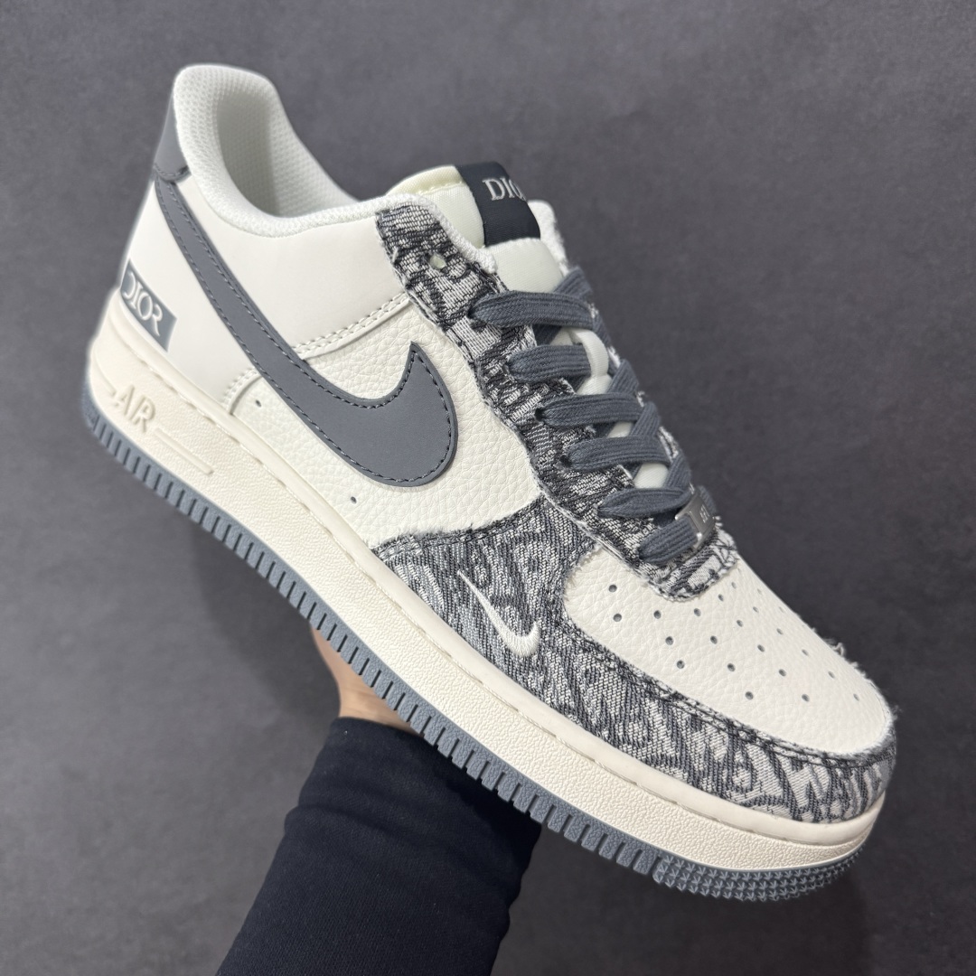 图片[3]-【定制版】Nike Air Force 1\’07 Low 迪奥联名 灰花纹织布 空军一号低帮休闲板鞋 XS1958-580  #原楦头原纸板 原装鞋盒 定制五金配件 内置全掌气垫 原厂鞋底   尺码：36 36.5 37.5 38 38.5 39 40 40.5 41 42 42.5 43 44 44.5 45-选品中心