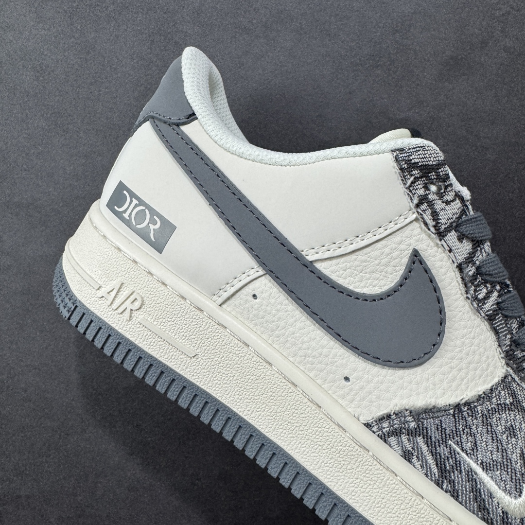 图片[6]-【定制版】Nike Air Force 1\’07 Low 迪奥联名 灰花纹织布 空军一号低帮休闲板鞋 XS1958-580  #原楦头原纸板 原装鞋盒 定制五金配件 内置全掌气垫 原厂鞋底   尺码：36 36.5 37.5 38 38.5 39 40 40.5 41 42 42.5 43 44 44.5 45-选品中心
