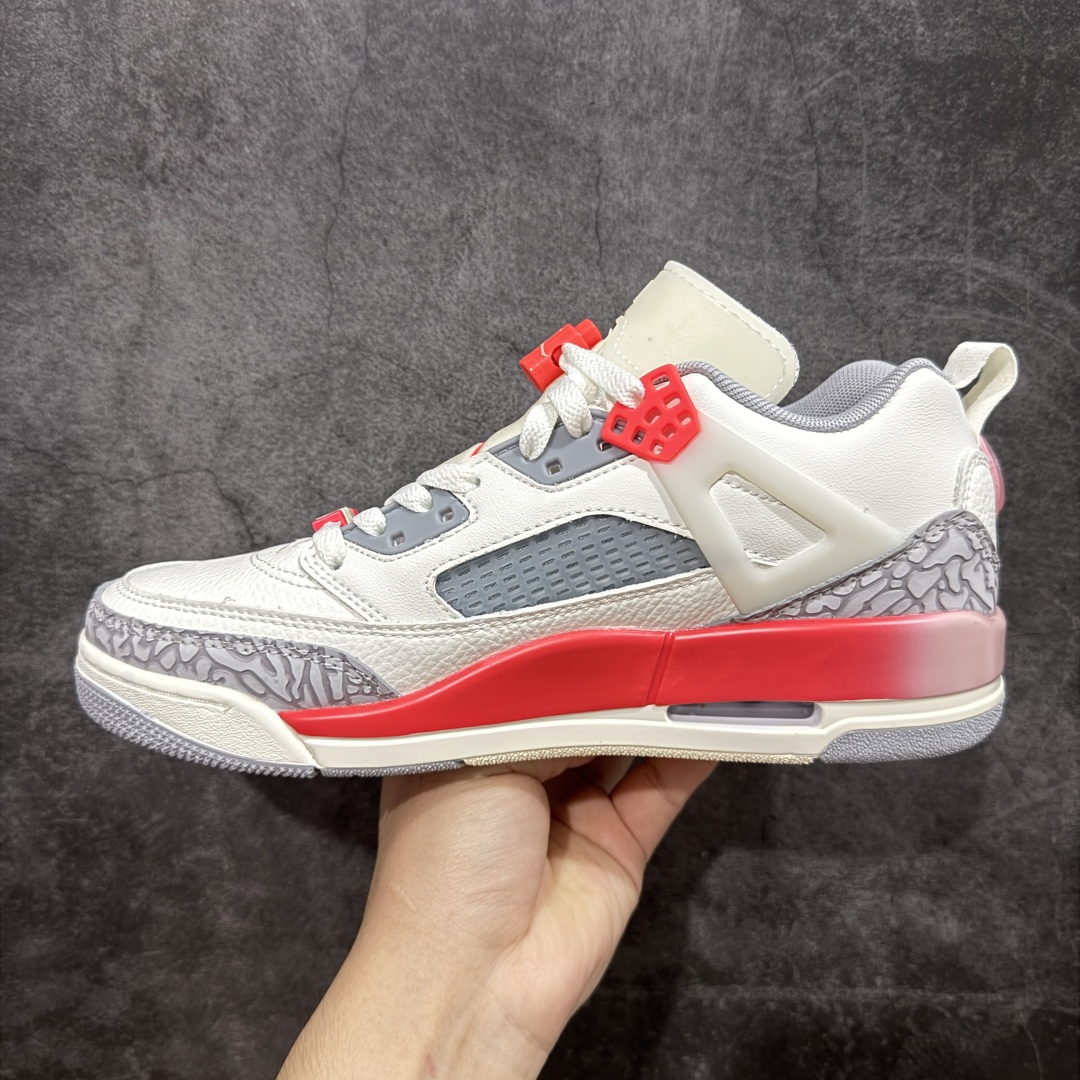 图片[2]-【顶级塑料膜版本】Jordan Spizike Low 象牙白 白红 纯原低帮篮球鞋 原楦原纸板 原厂材料开发 细节把控到位 主供外贸客户 打造完美鞋型 纸板中底 钢印 完美版型 公司货既视感 货号： HF8827-100 尺码：36 36.5 37.5 38 38.5 39 40 40.5 41 42 42.5 43 44 44.5 45 46-选品中心