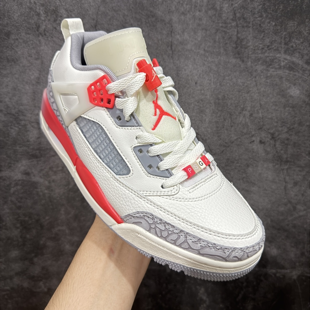 图片[3]-【顶级塑料膜版本】Jordan Spizike Low 象牙白 白红 纯原低帮篮球鞋 原楦原纸板 原厂材料开发 细节把控到位 主供外贸客户 打造完美鞋型 纸板中底 钢印 完美版型 公司货既视感 货号： HF8827-100 尺码：36 36.5 37.5 38 38.5 39 40 40.5 41 42 42.5 43 44 44.5 45 46-选品中心