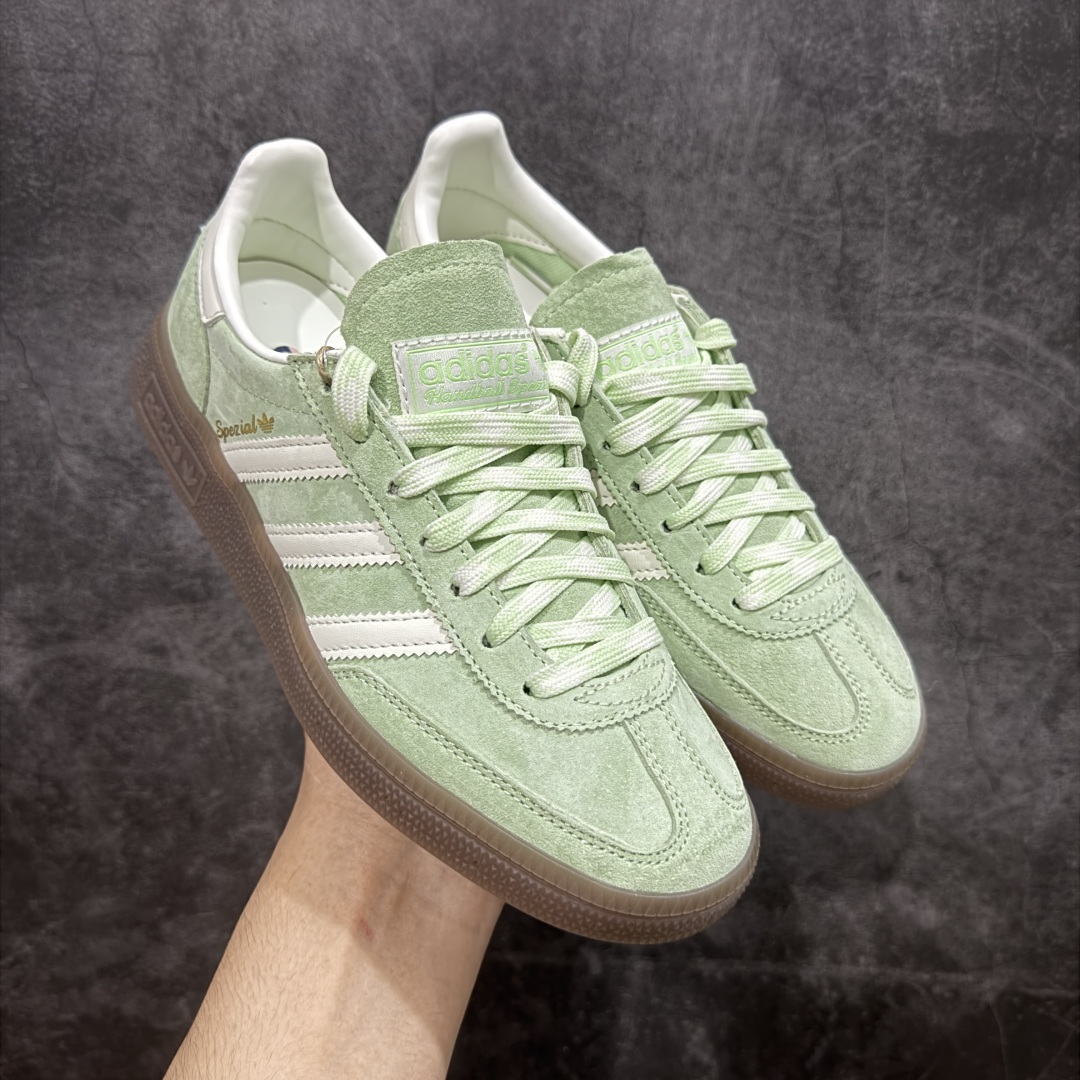 
【纯原版】Adidas Handball Spezial  阿迪达斯经典款牛皮复古休闲板鞋 绿白生胶 
