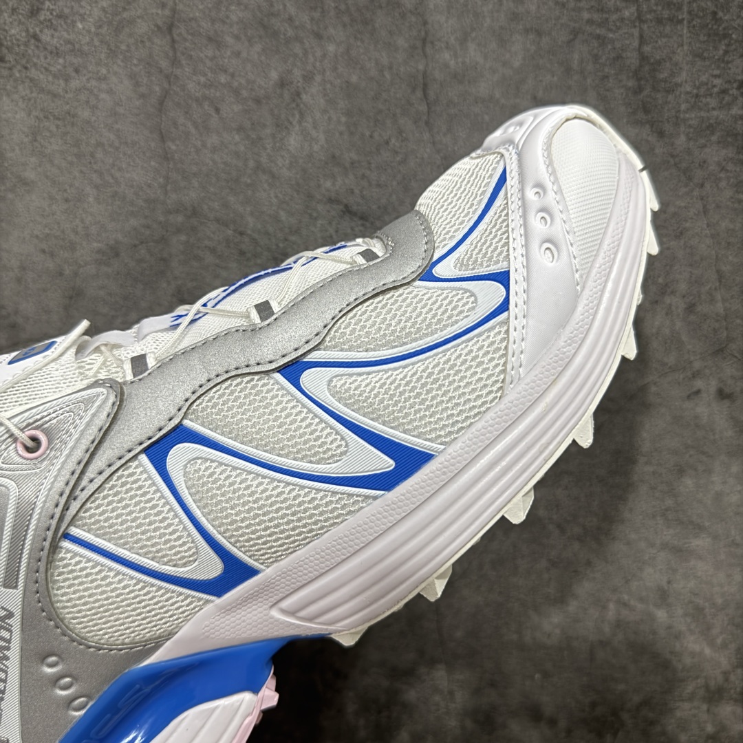 图片[6]-【666版本】SALOMON 萨洛蒙 XT-WHISPER 舒适百搭耐磨轻便低帮 休闲越野训练城市通勤跑步鞋 男女同款 白蓝色 纯原外贸平台特供订单 耗时半年巨作 #全套原纸板楦头开发 #原厂特供网布配套加持 #确保原汁原味 完美呈现版型 #原档数据独家私模五层组合大底 #男女鞋同步官方开发至46 #原装Ortholite轻量化鞋垫 #中底布带钢印编号 原厂TPU锁扣 #进口港宝加持 后跟自然饱满 还原公司包裹性 #鞋面采用SENSIFT贴合技术 #全方位贴合包裹脚型 #鞋跟部鞋底牵引设计 #提供强大的抓地性能 #更适应野外崎岖不平的道路 #基于 SALOMON 初代 XT 鞋身造型并搭载 4D ADVANCED CHASSIS™ 大底打造而成 为这款 XT-WHISPER 带来了多项足部控制与保护等功能性 如在运动过程中控制左右晃动的过程而提高稳定性、改善长途越野过程中足中到足尖的过渡、提高感知岩石的精确度以抵抗尖锐物体对脚底的伤害以及采用动态缓冲来增强穿着舒适感 从而减轻疲劳感 使 XT-WHISPER 成为一双舒适且安全的户外之履 货号：479821 尺码：36 36.5 37.5 38 38.5 39 40 40.5 41 42 42.5 43 44 45 46-选品中心