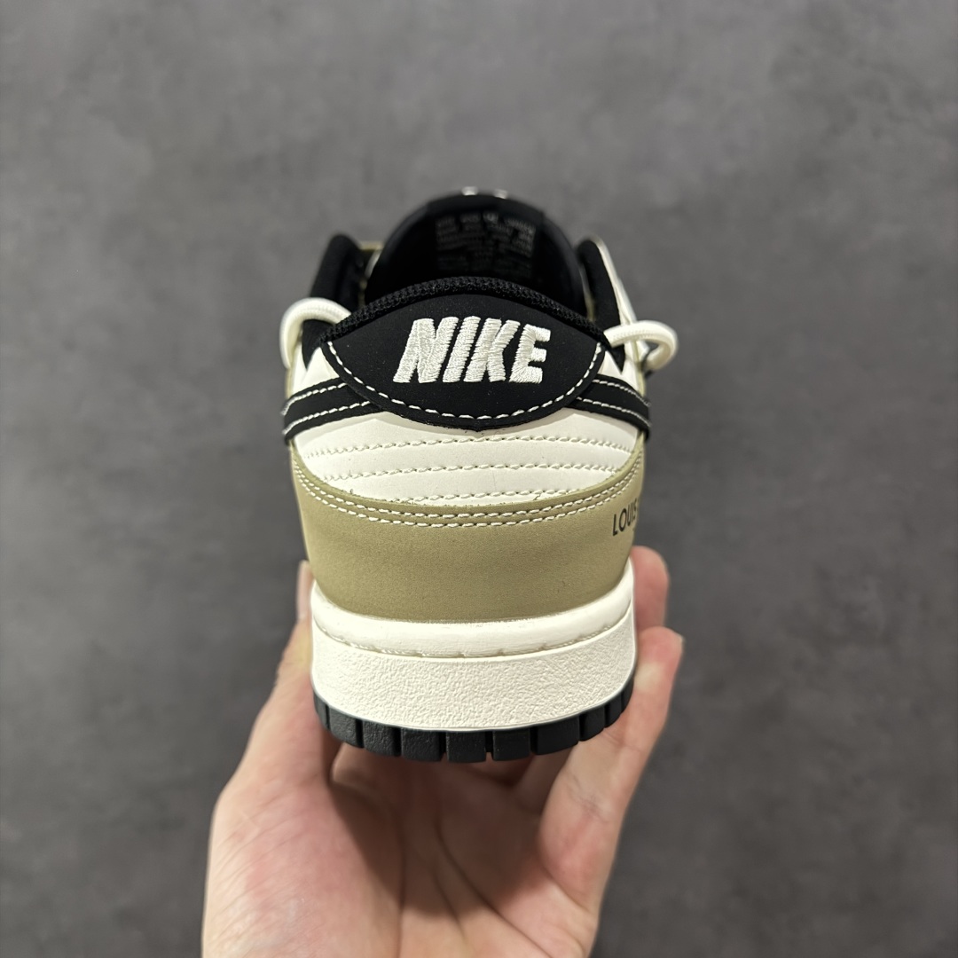 图片[4]-【定制版】Nike SB Dunk Low LV联名 黑棕抽绳 周年高端定制 低帮休闲板鞋 #定制鞋盒 大厂纯原品质出货 超高清洁度 皮料切割干净无任何毛边 细节完美 货号：YX5066-371 尺码：36 36.5 37.5 38 38.5 39 40 40.5 41 42 42.5 43 44 44.5 45-选品中心