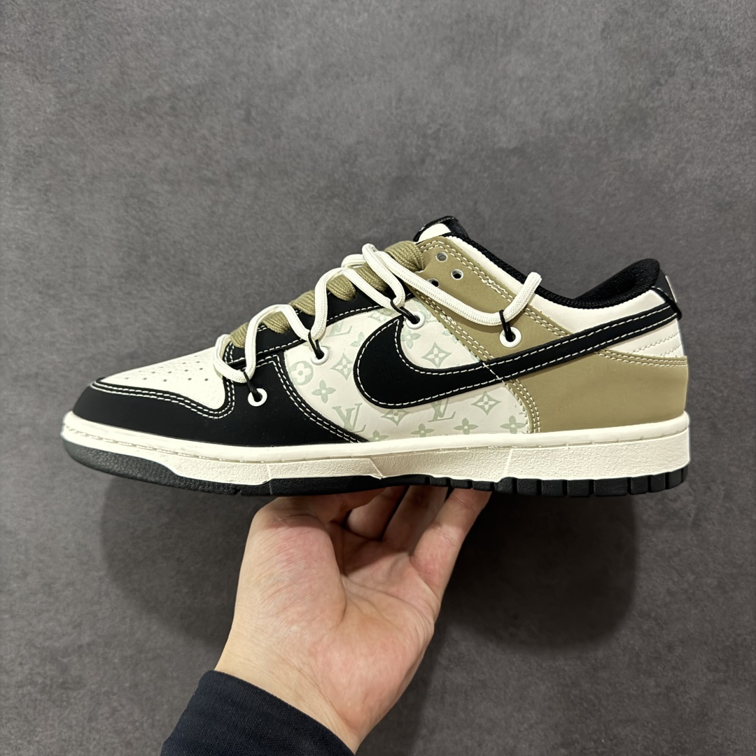 图片[2]-【定制版】Nike SB Dunk Low LV联名 黑棕抽绳 周年高端定制 低帮休闲板鞋 #定制鞋盒 大厂纯原品质出货 超高清洁度 皮料切割干净无任何毛边 细节完美 货号：YX5066-371 尺码：36 36.5 37.5 38 38.5 39 40 40.5 41 42 42.5 43 44 44.5 45-选品中心
