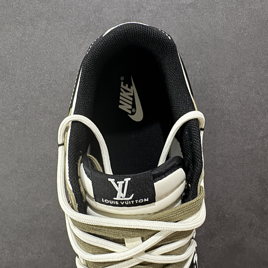 图片[7]-【定制版】Nike SB Dunk Low LV联名 黑棕抽绳 周年高端定制 低帮休闲板鞋 #定制鞋盒 大厂纯原品质出货 超高清洁度 皮料切割干净无任何毛边 细节完美 货号：YX5066-371 尺码：36 36.5 37.5 38 38.5 39 40 40.5 41 42 42.5 43 44 44.5 45-选品中心